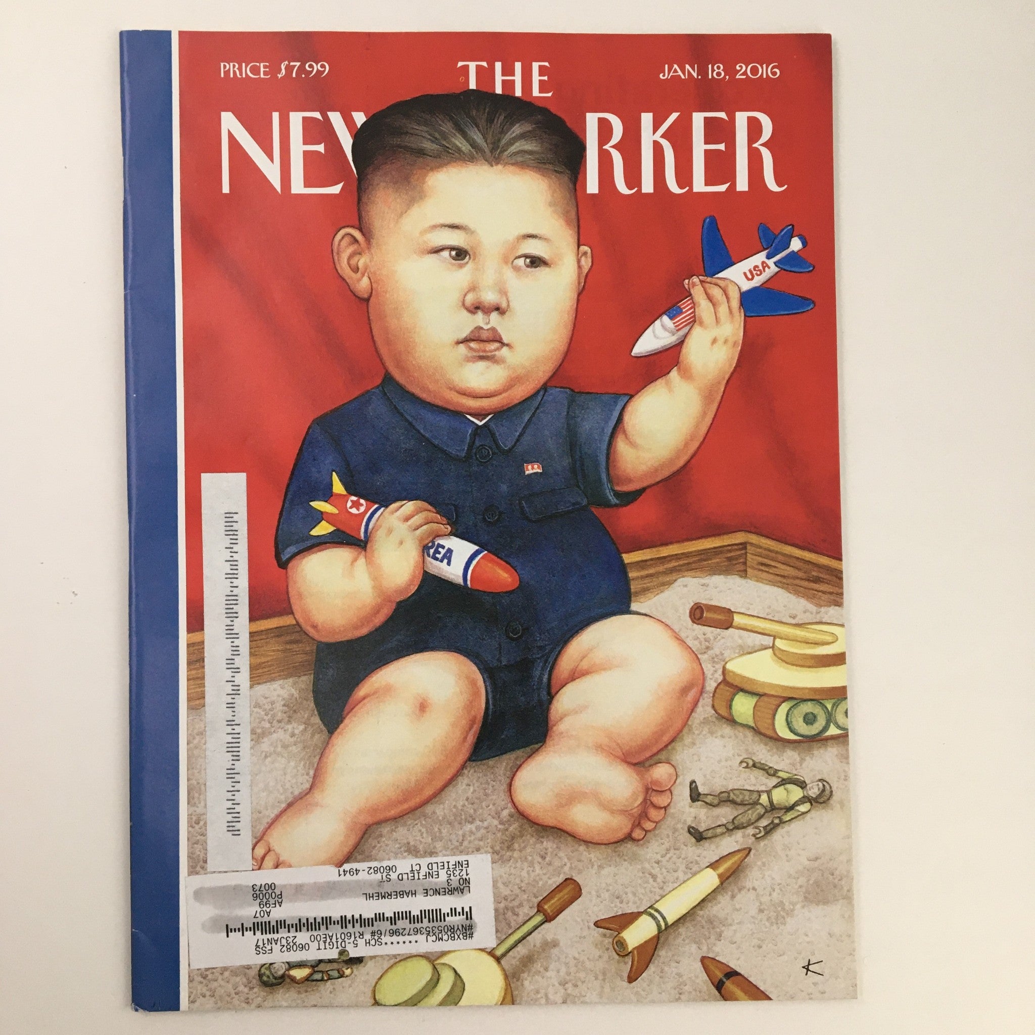 The New Yorker January 18 2016 Full Magazine Theme Cover Art by Anita Kunz VG