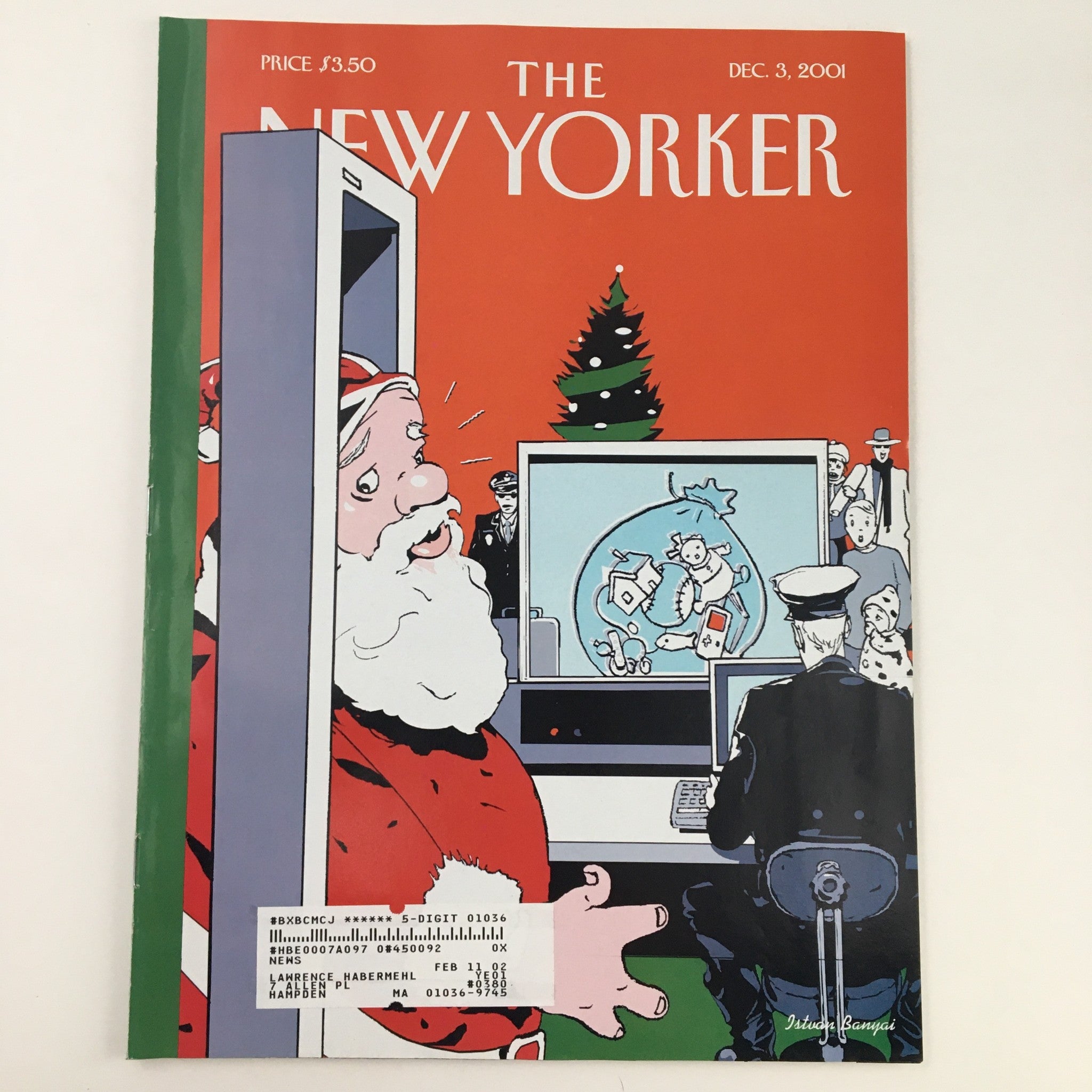 The New Yorker December 3 2001 Full Magazine Theme Cover Art by Istvan Banyai