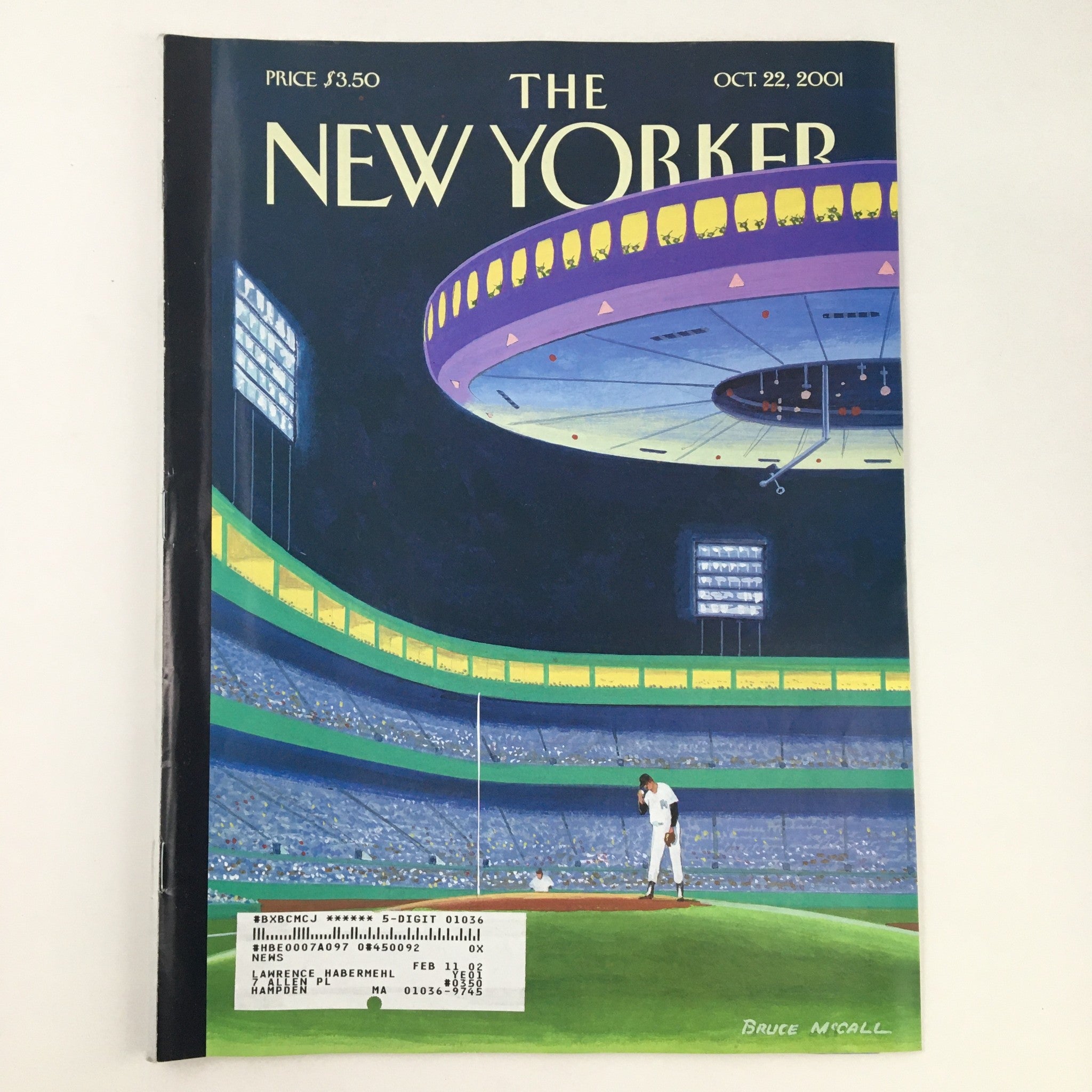 The New Yorker October 22 2001 Full Magazine Theme Cover Art by Bruce McCall