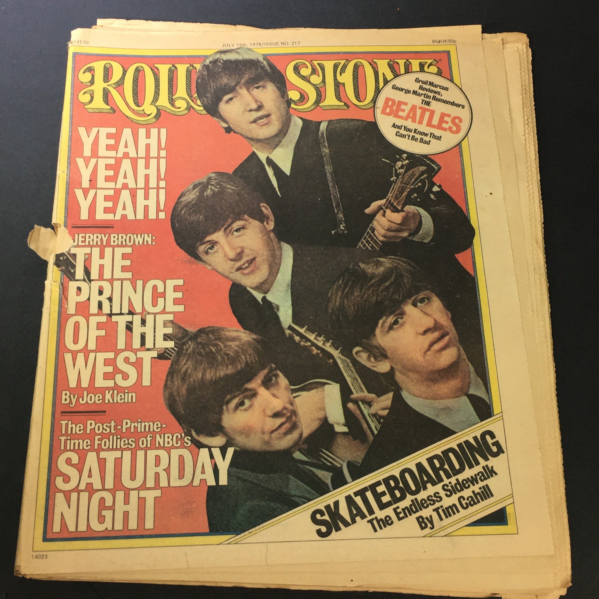 VTG Rolling Stone Magazine July 15 1976 - The Beatles / Jerry Brown / No Label