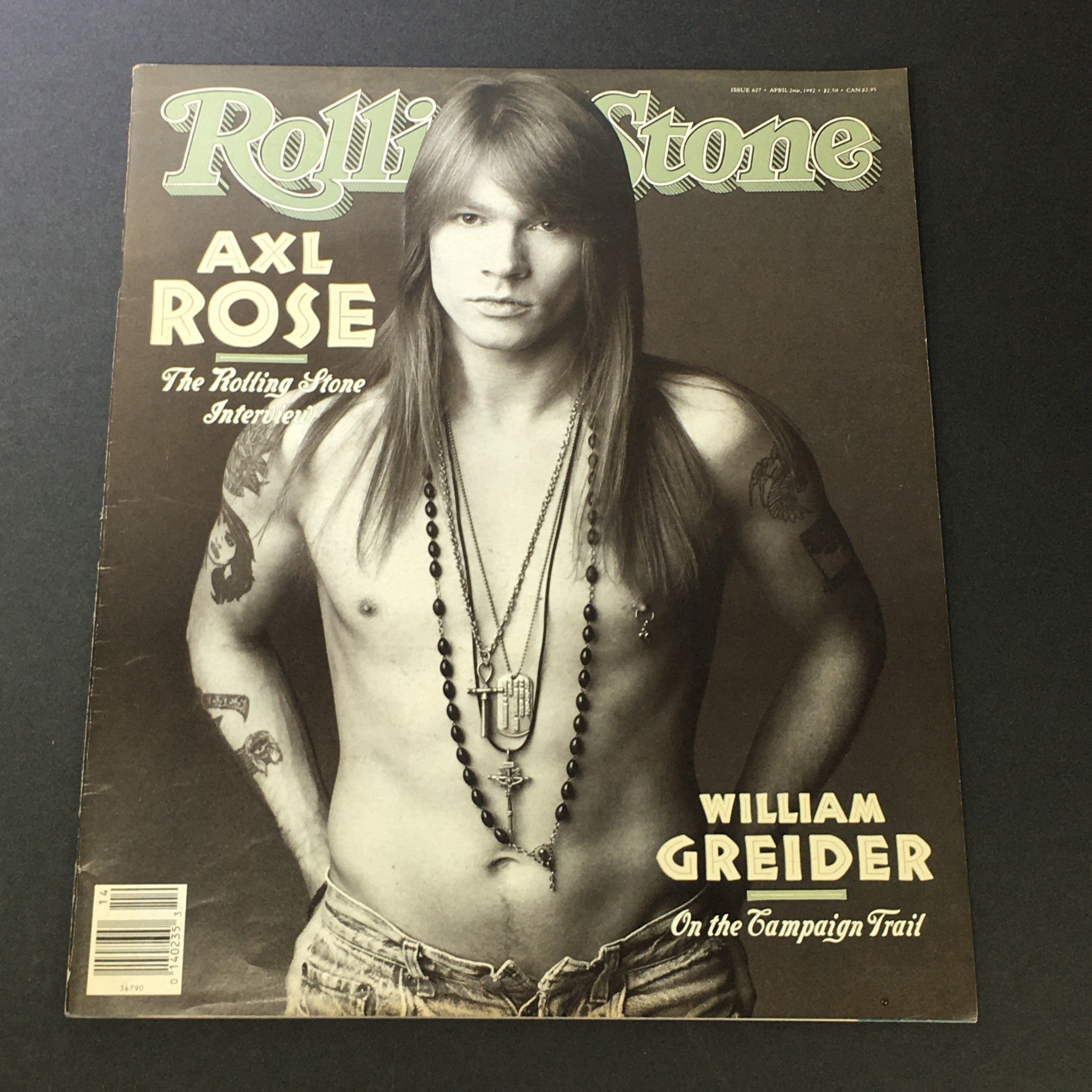 VTG Rolling Stone Magazine April 2 1992 - Axl Rose / William Greider