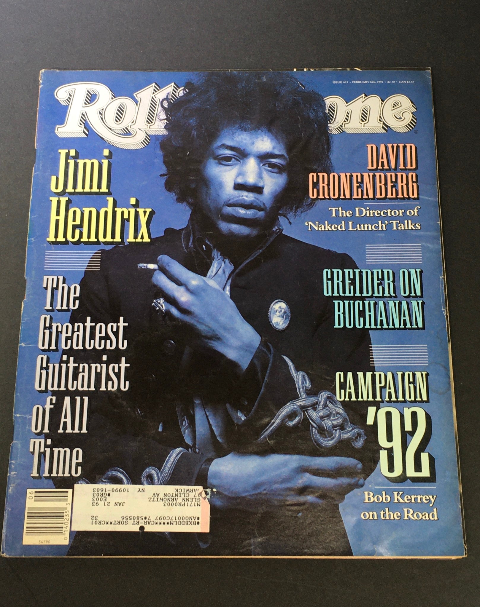 VTG Rolling Stone Magazine February 6 1992 - Jimi Hendrix / David Cronenberg