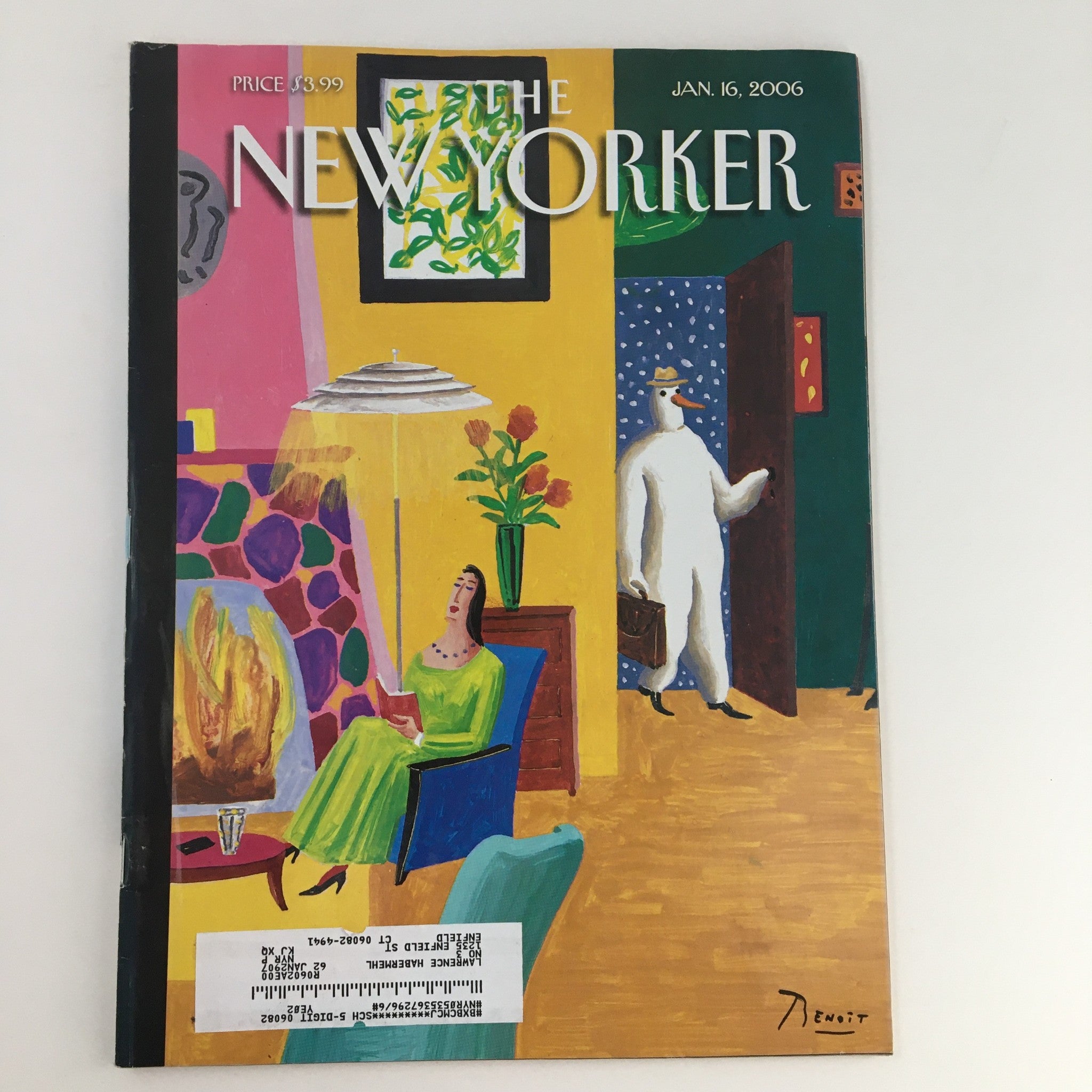 The New Yorker Magazine January 16 2006 Theme Art Cover by Benoit van Innis