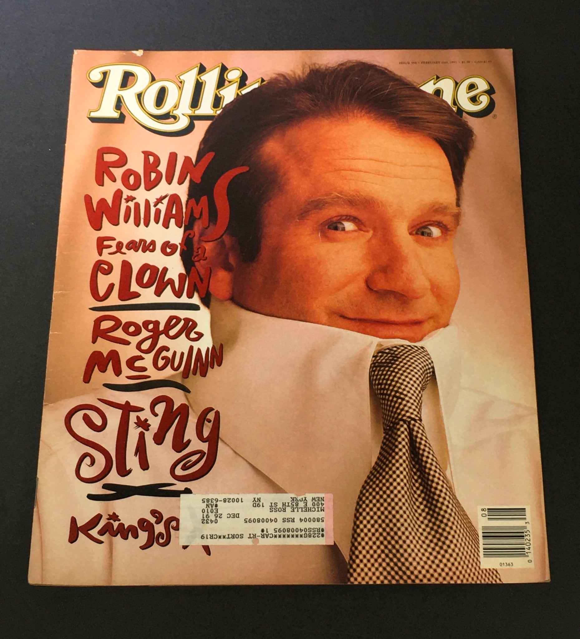 VTG Rolling Stone Magazine February 21 1991 - Robin Williams / Roger McGuinn