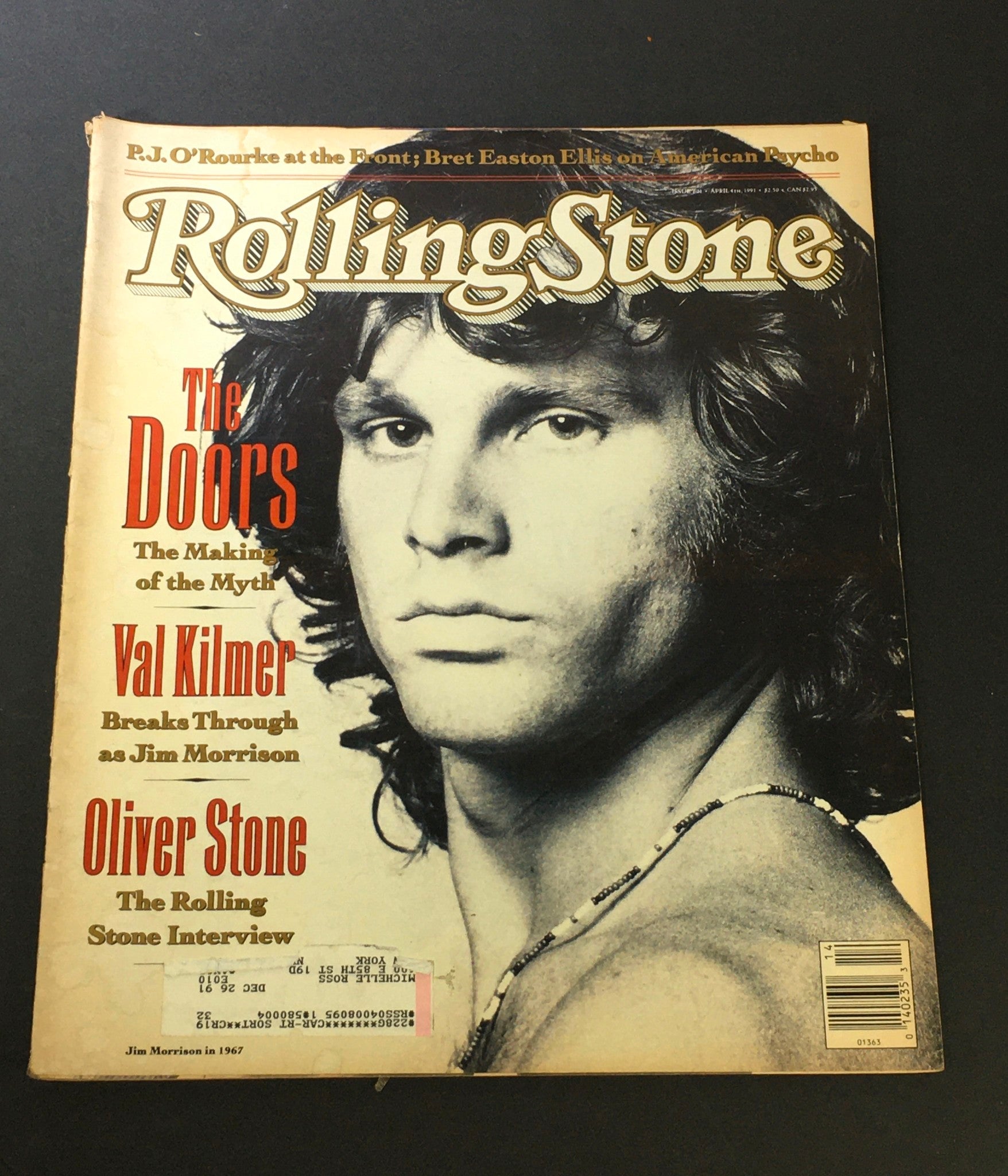 VTG Rolling Stone Magazine April 4 1991 - Val Kilmer / Oliver Stone / The Doors