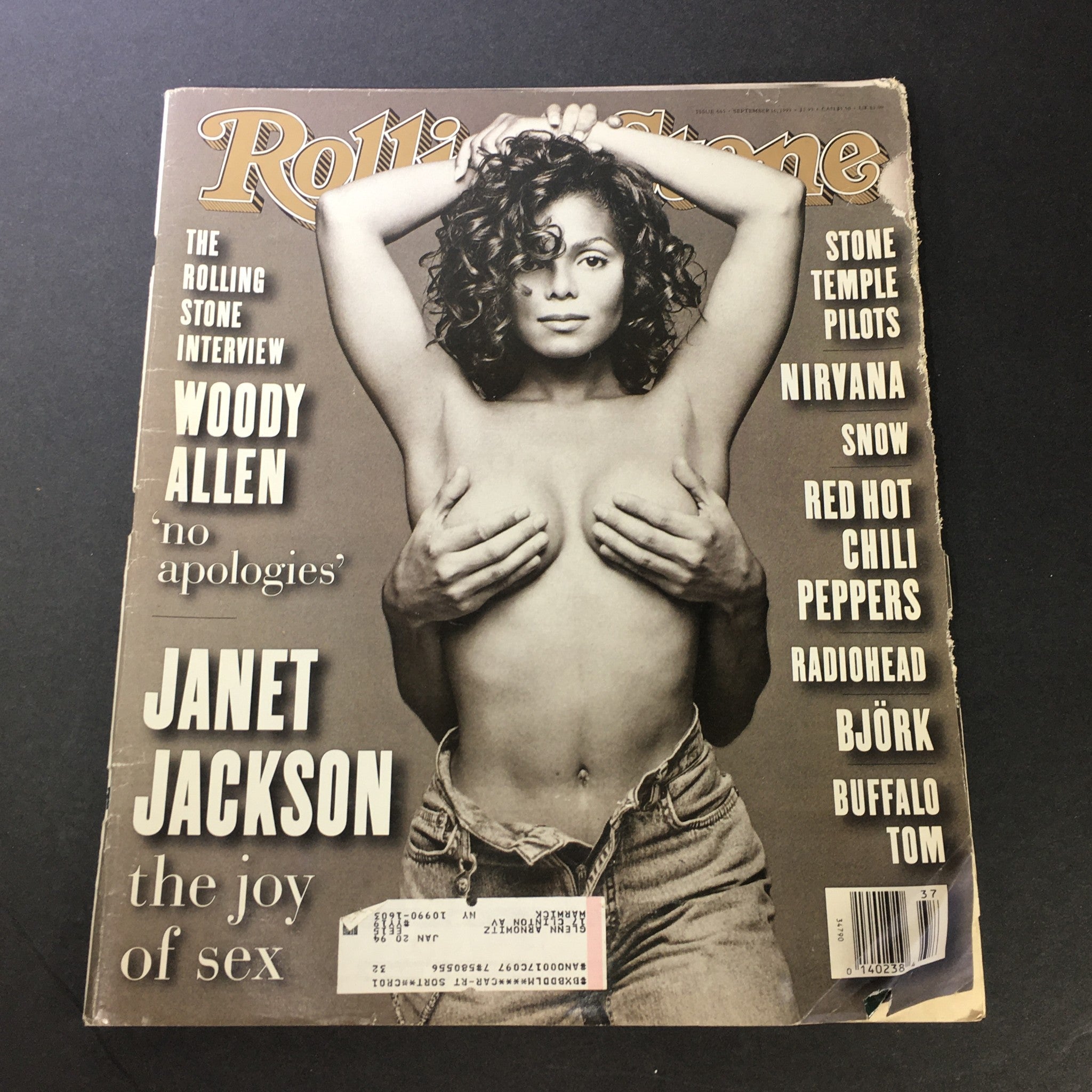 VTG Rolling Stone Magazine September 16 1993 - Janet Jackson / Woody Allen