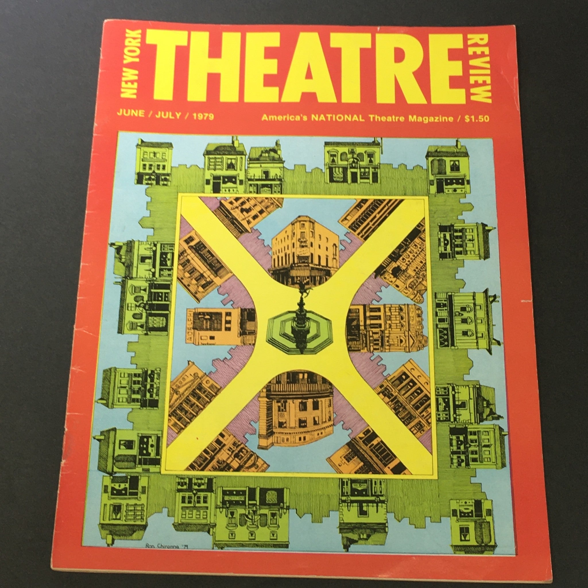 VTG New York Theatre Review Magazine June-July 1979 Theme Cover by Ron Chironna