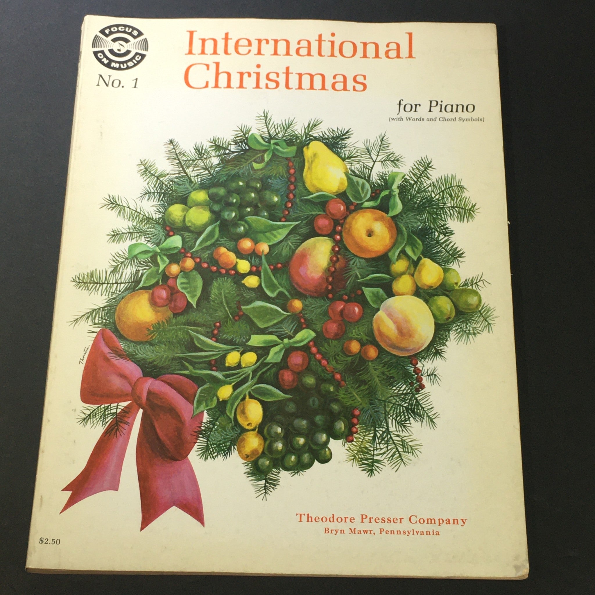 VTG 1966 Theodore Presser Company International Christmas Piano Chords Symbols