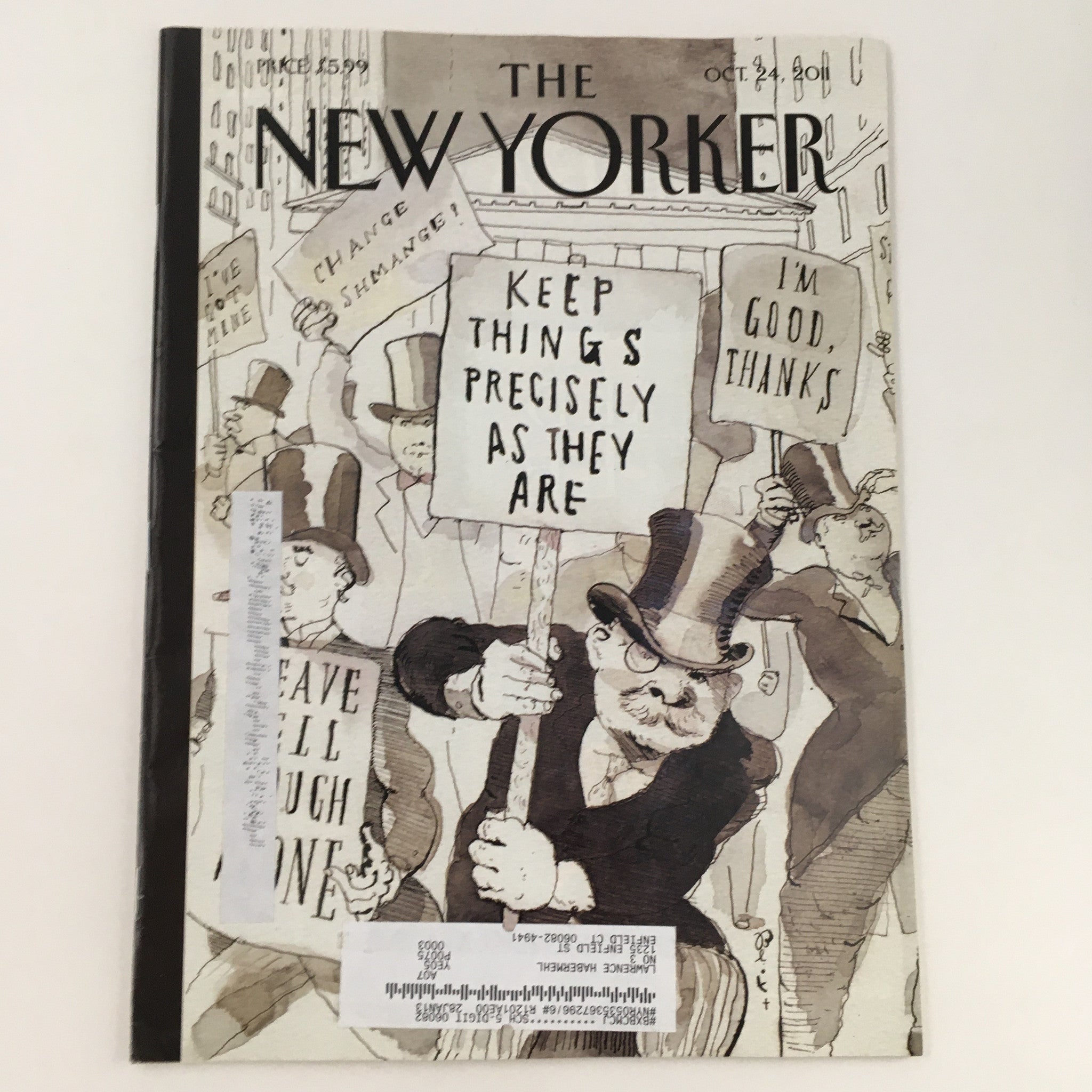 The New Yorker Magazine October 24 2011 Theme Art Cover by Barry Blitt VG