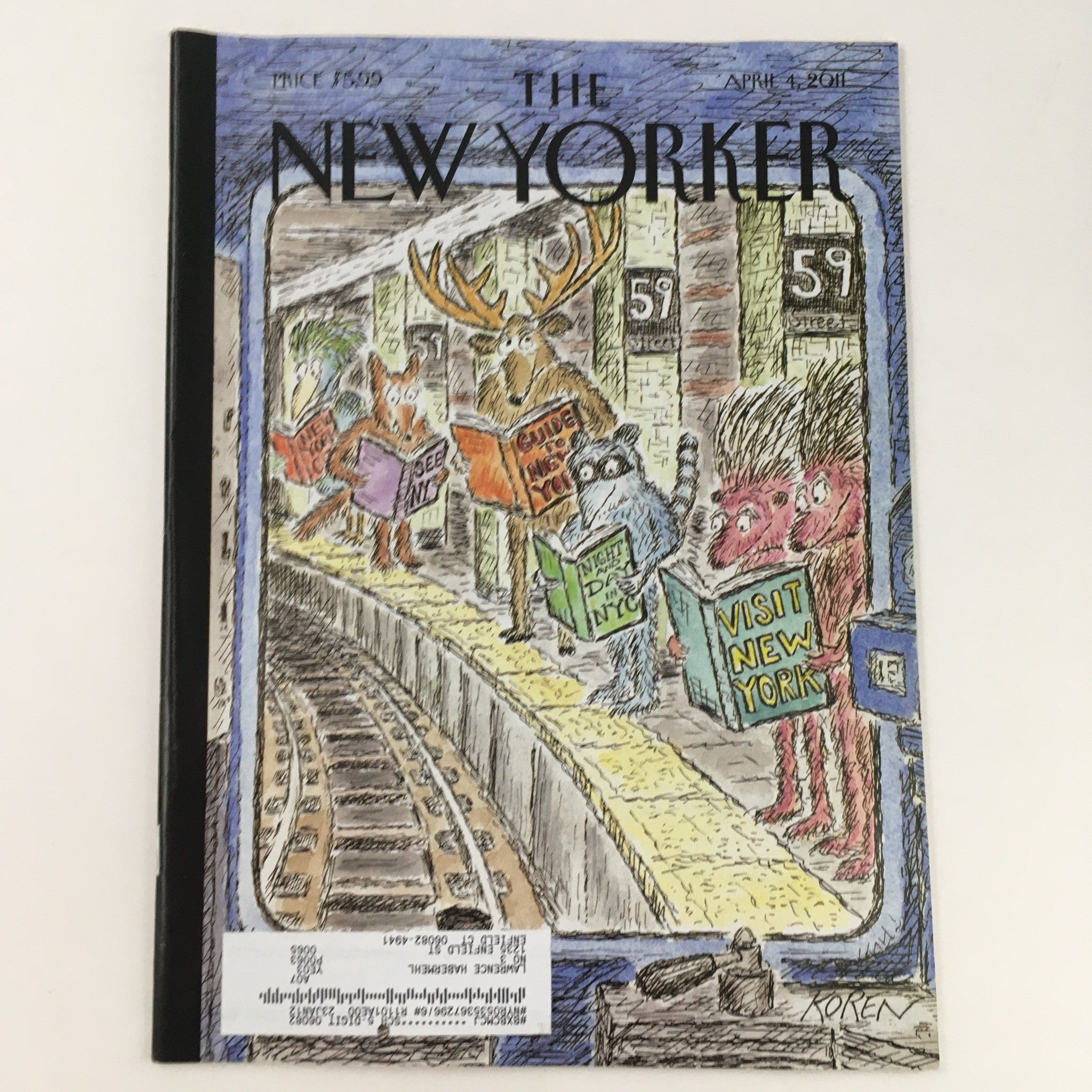 The New Yorker Magazine April 4 2011 Theme Art Cover by Edward Koren VG