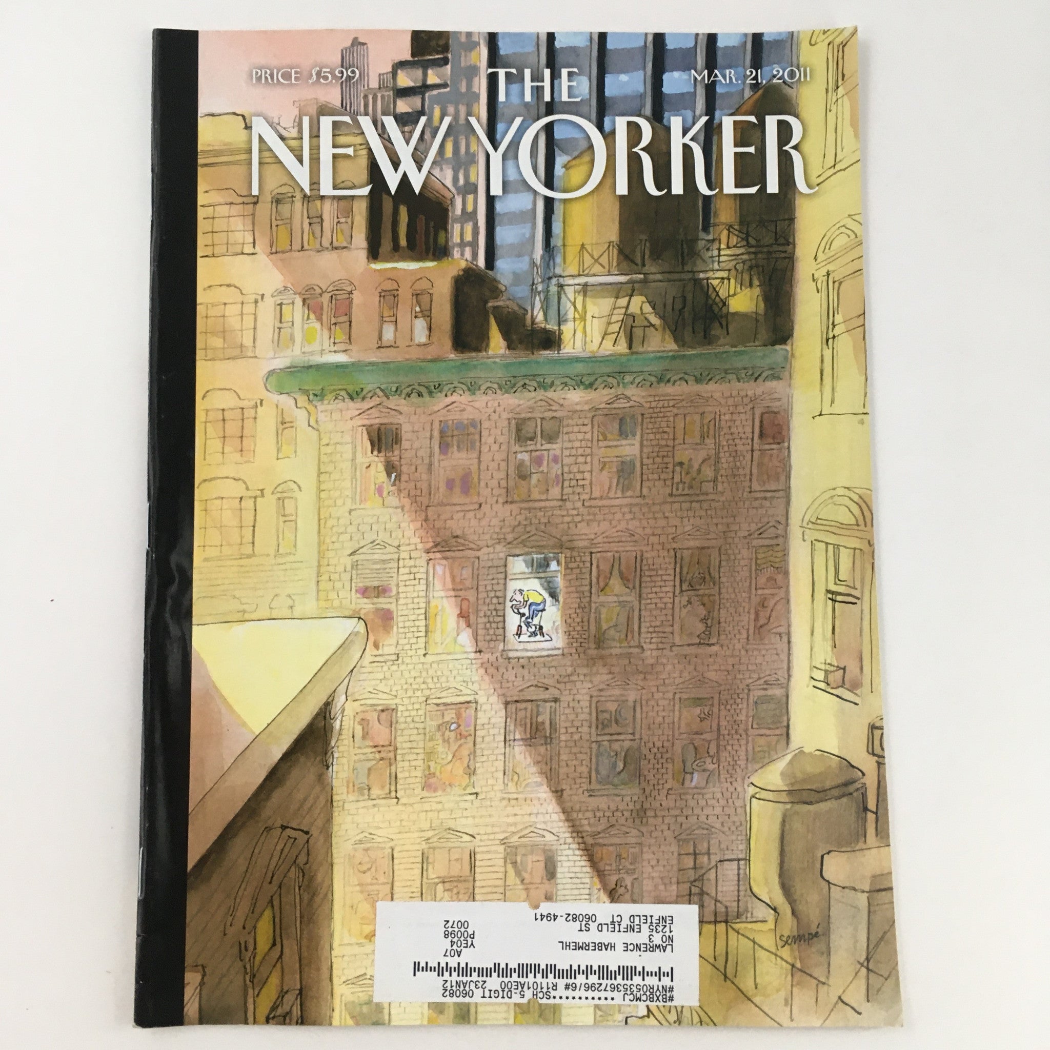 The New Yorker Magazine March 21 2011 Theme Art Cover by Jean-Jacques Sempé VG