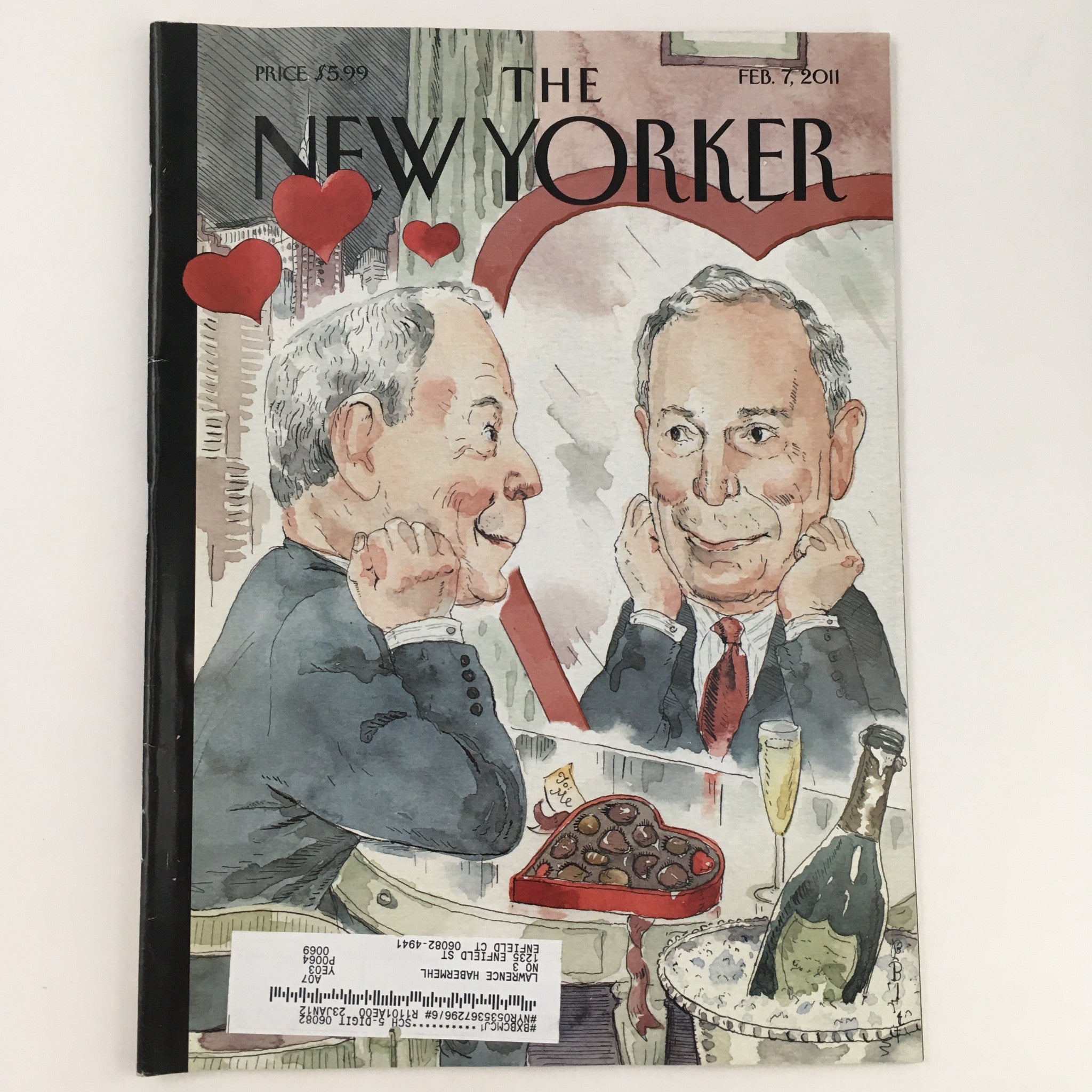 The New Yorker Magazine February 7 2011 Theme Art Cover by Barry Blitt VG