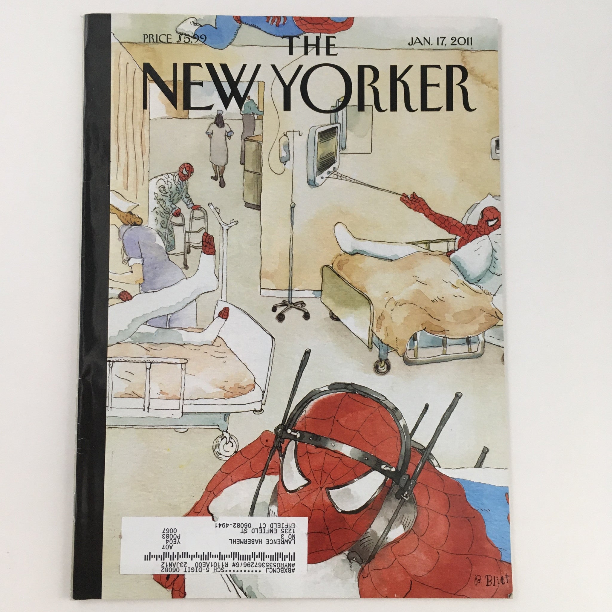 The New Yorker Magazine January 17 2011 Theme Art Cover by Barry Blitt VG