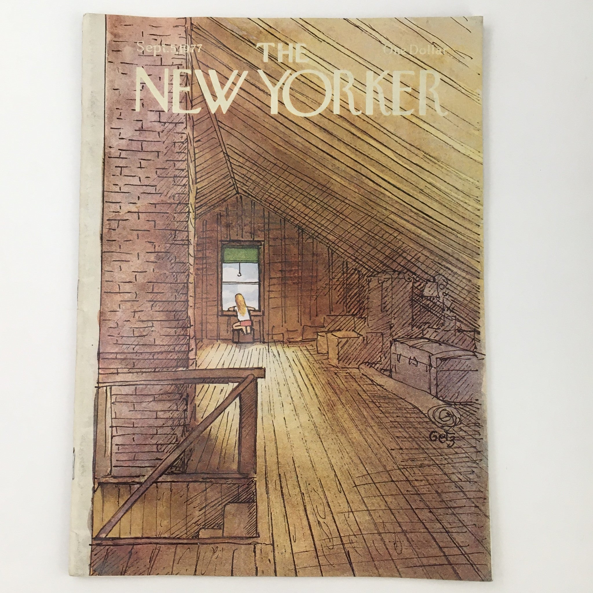 The New Yorker Magazine September 5 1977 Theme Art Cover by Arthur Getz VG