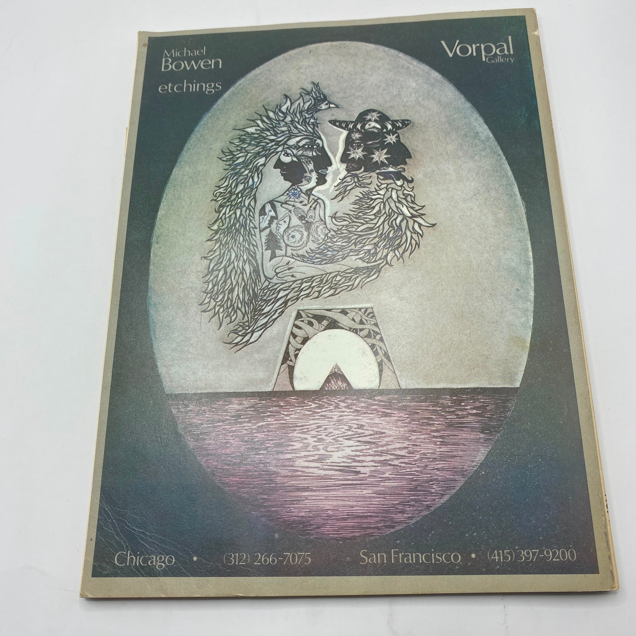 Cover of the VTG Art in America Magazine January 1974 featuring Ellsworth Kelly's Curve II alongside advertisement for Michael Bowen etchings from Vorpal Gallery. A visual representation of 1970s art culture, this magazine is a valuable collectible for art enthusiasts.