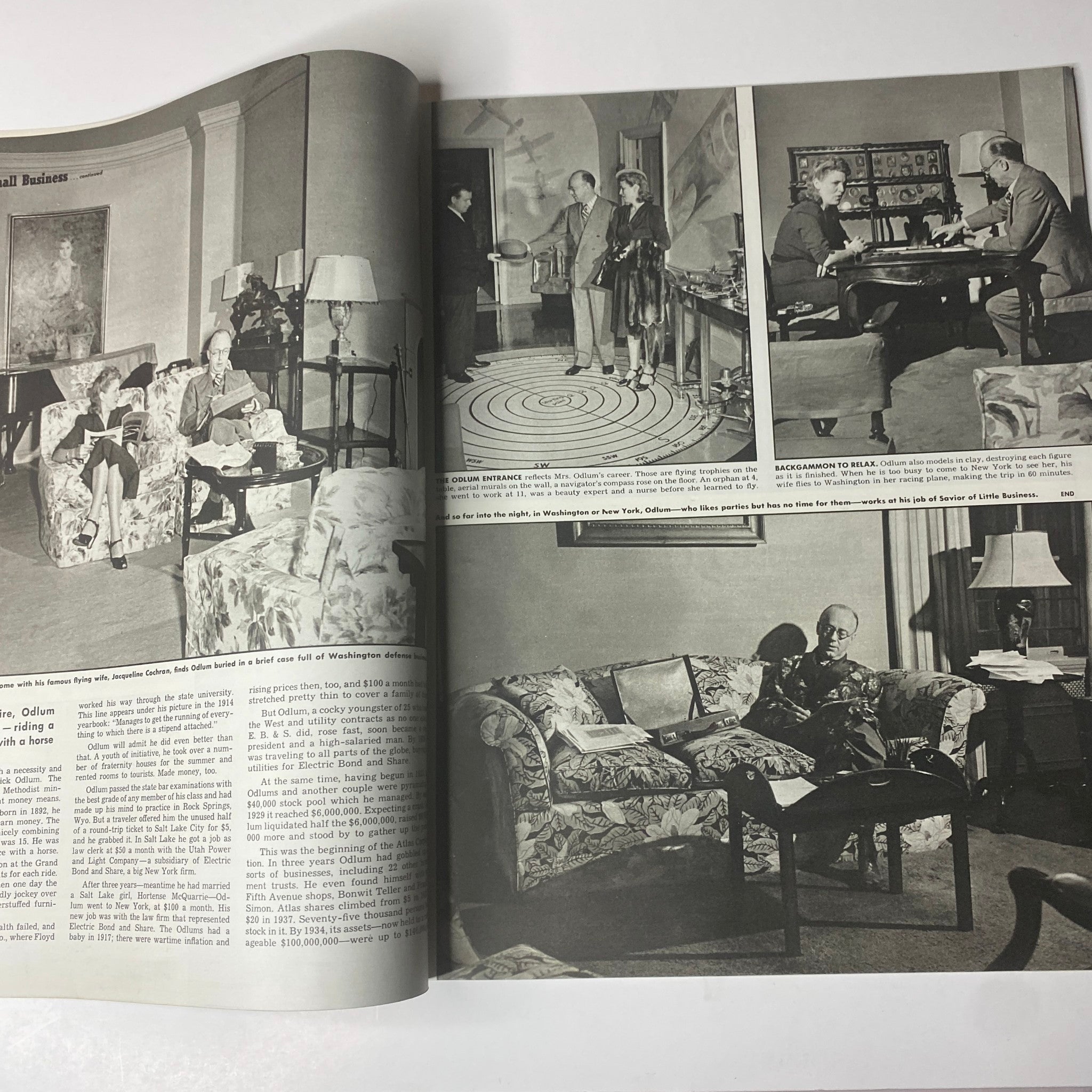 Look Magazine December 2, 1941 featuring a scene with elegant interior design, showcasing prominent figures in conversation. This issue highlights the fashion and culture at the time, coinciding with America’s entry into World War II.