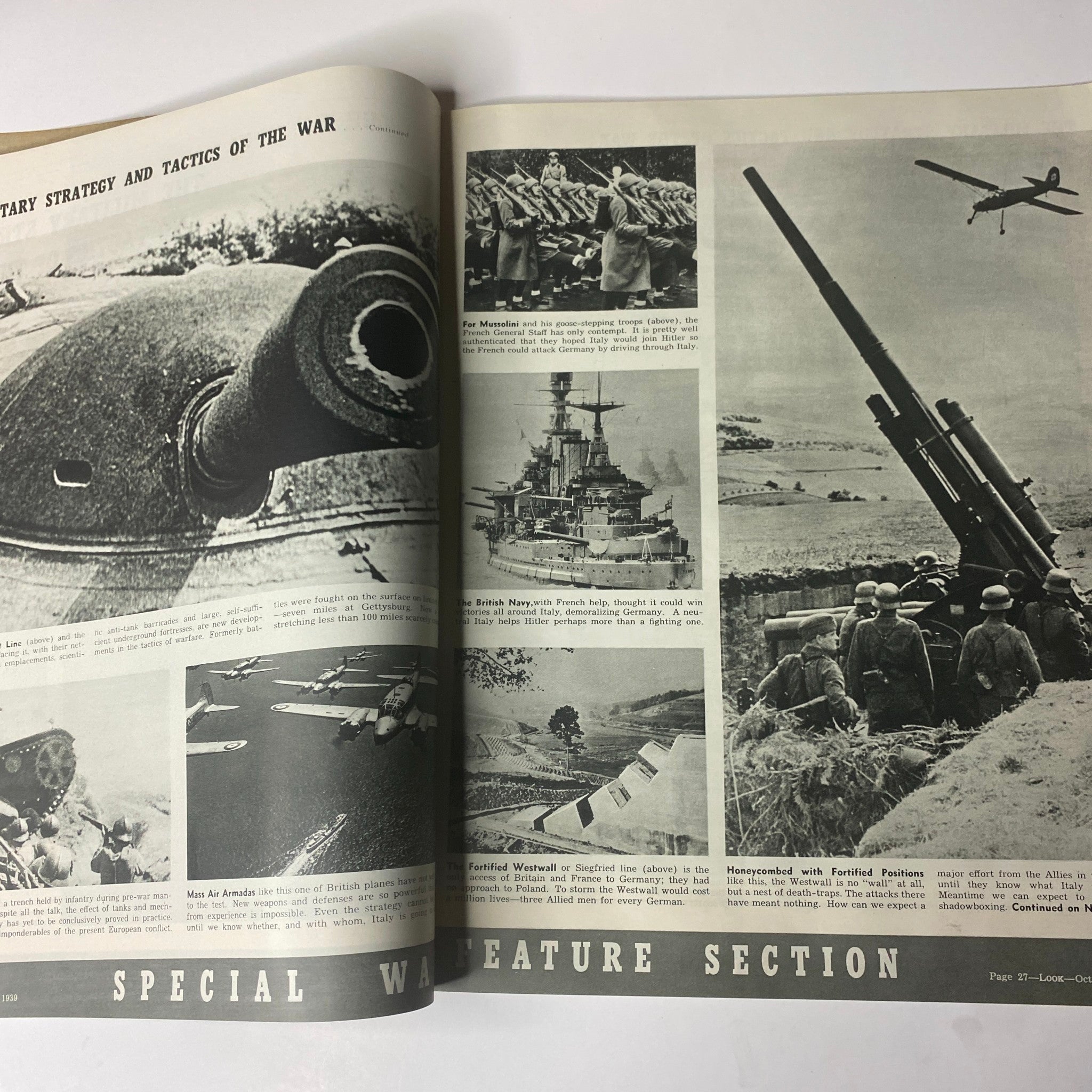 Look Magazine October 24, 1939 Special War Feature Section No Label