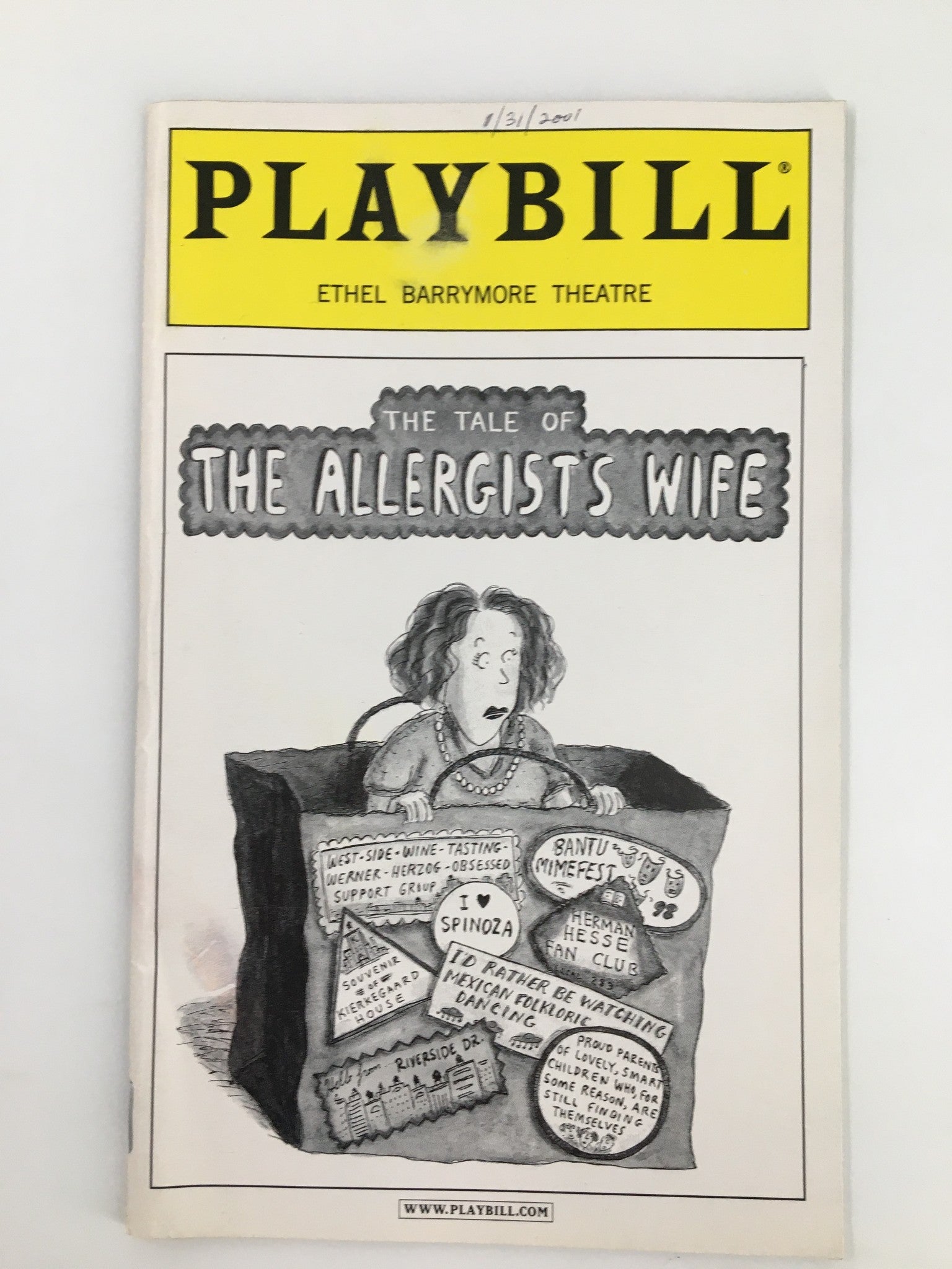 2001 Playbill Ethel Barrymore Theatre Linda Lavin in The Allergist's Wife