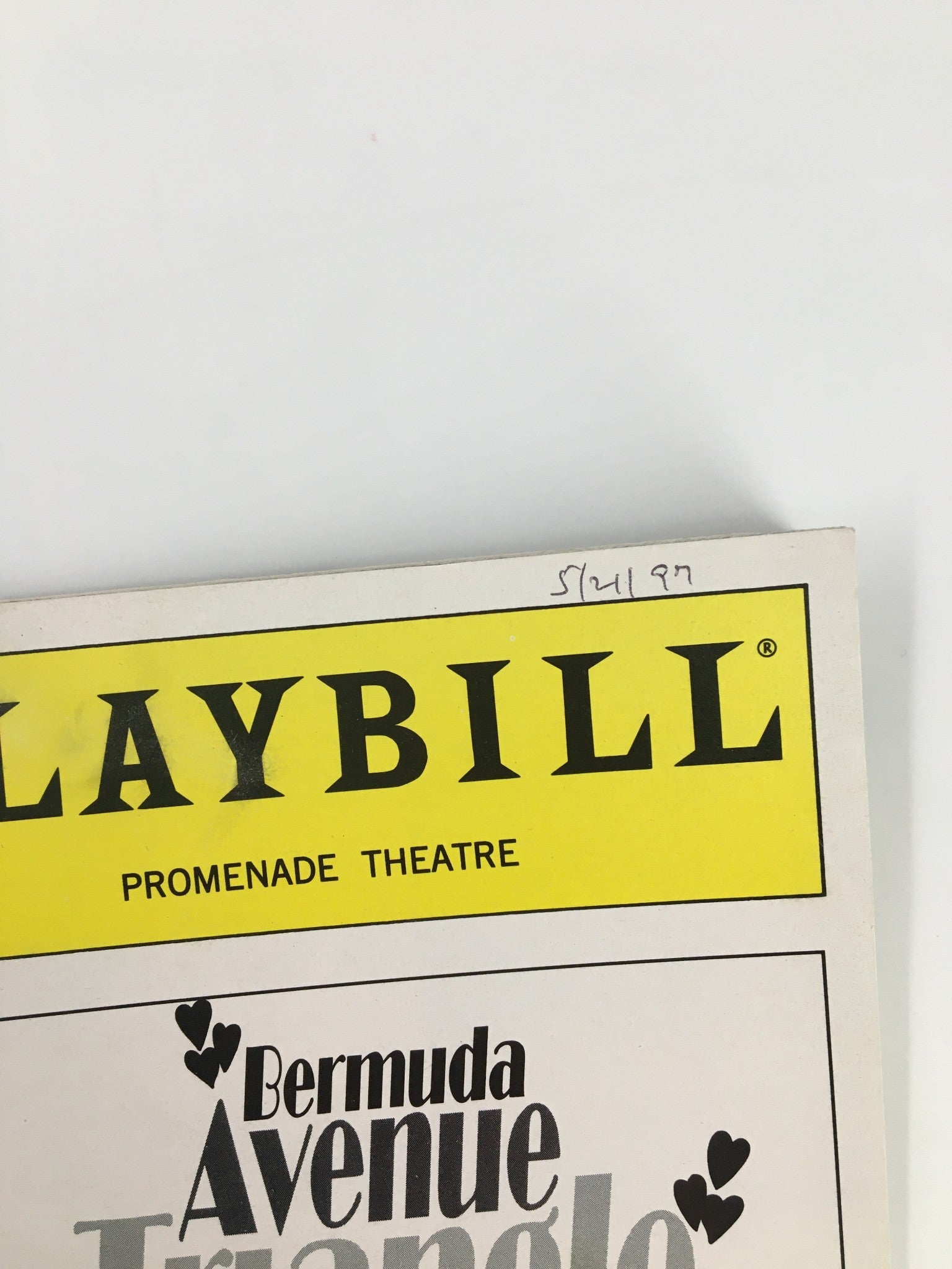 1997 Playbill The Promenade Theatre Renee Taylor in Bermuda Avenue Triangle