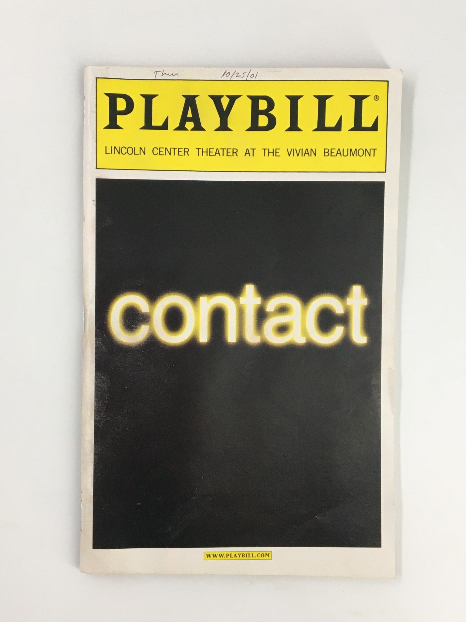 2001 Playbill Lincoln Center Theater John Bolton, Jack Hayes in Contact