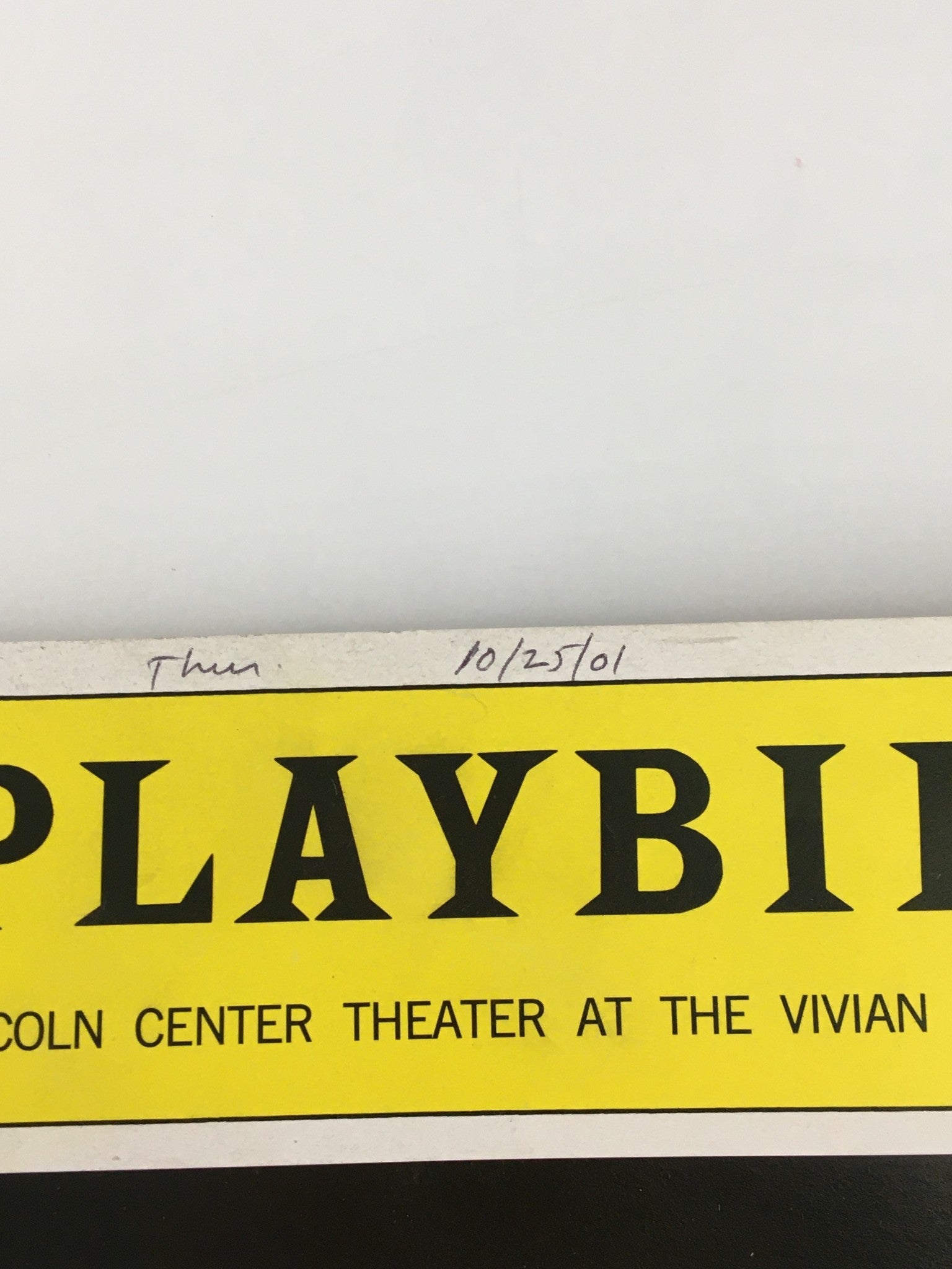 2001 Playbill Lincoln Center Theater John Bolton, Jack Hayes in Contact