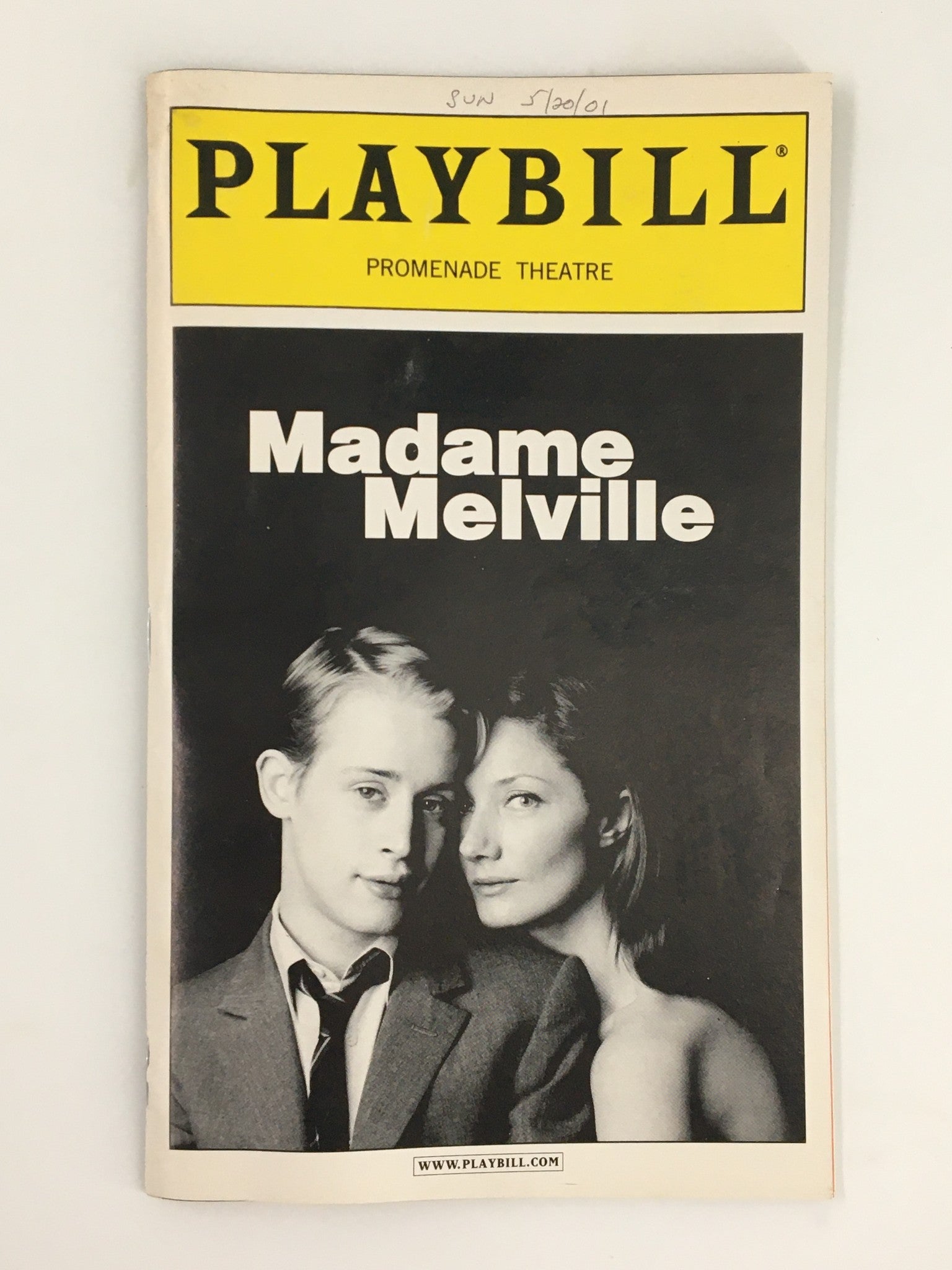 2001 Playbill The Promenade Theatre Macualay Culkin in Madame Melville