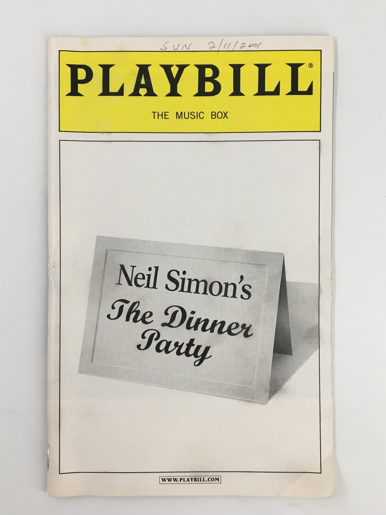 2001 Playbill The Music Box Henry Winkler in Neil Simon's The Dinner Party