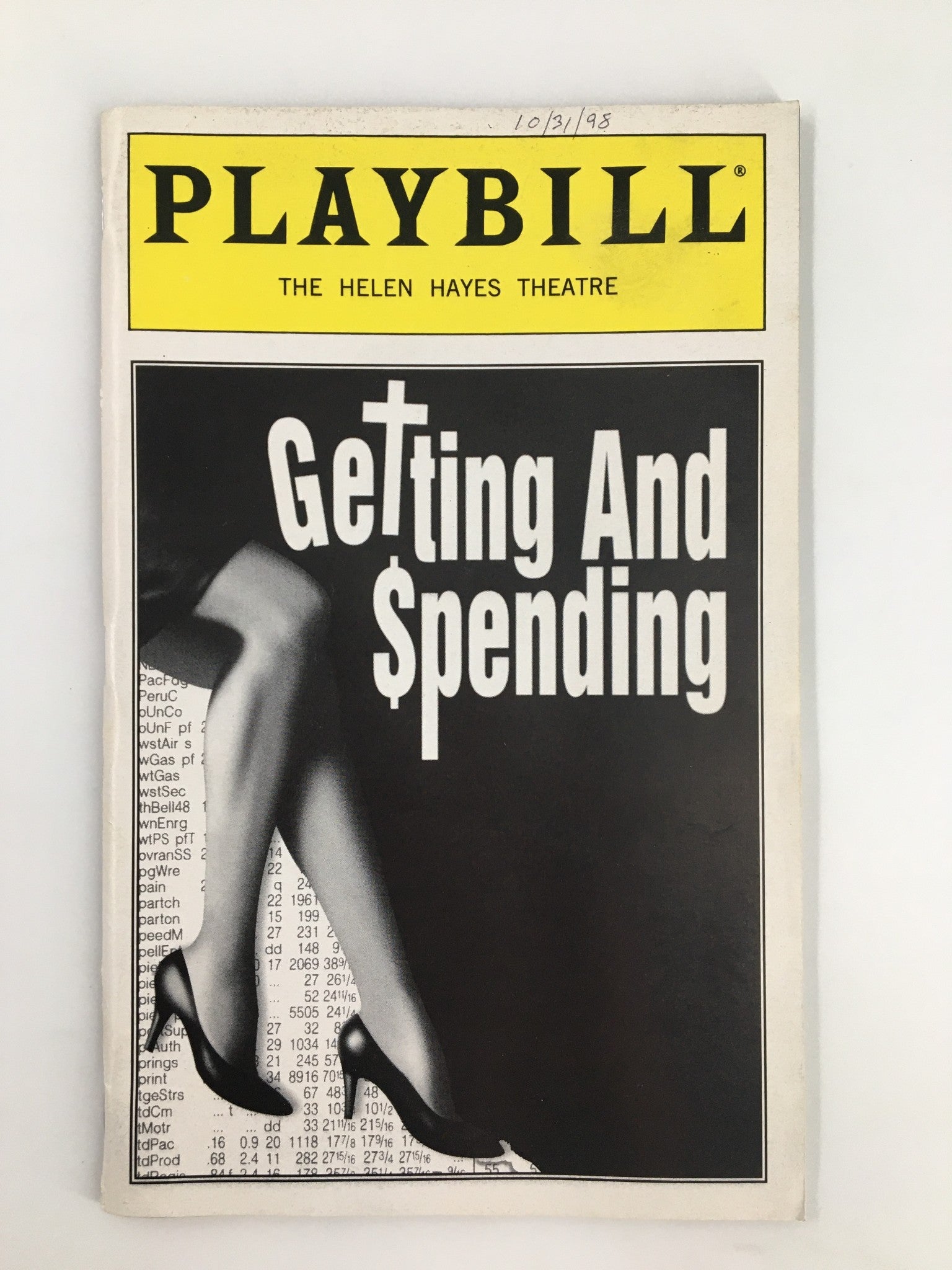 1998 Playbill The Helen Hayes Theatre Linda Purl in Getting and Spending