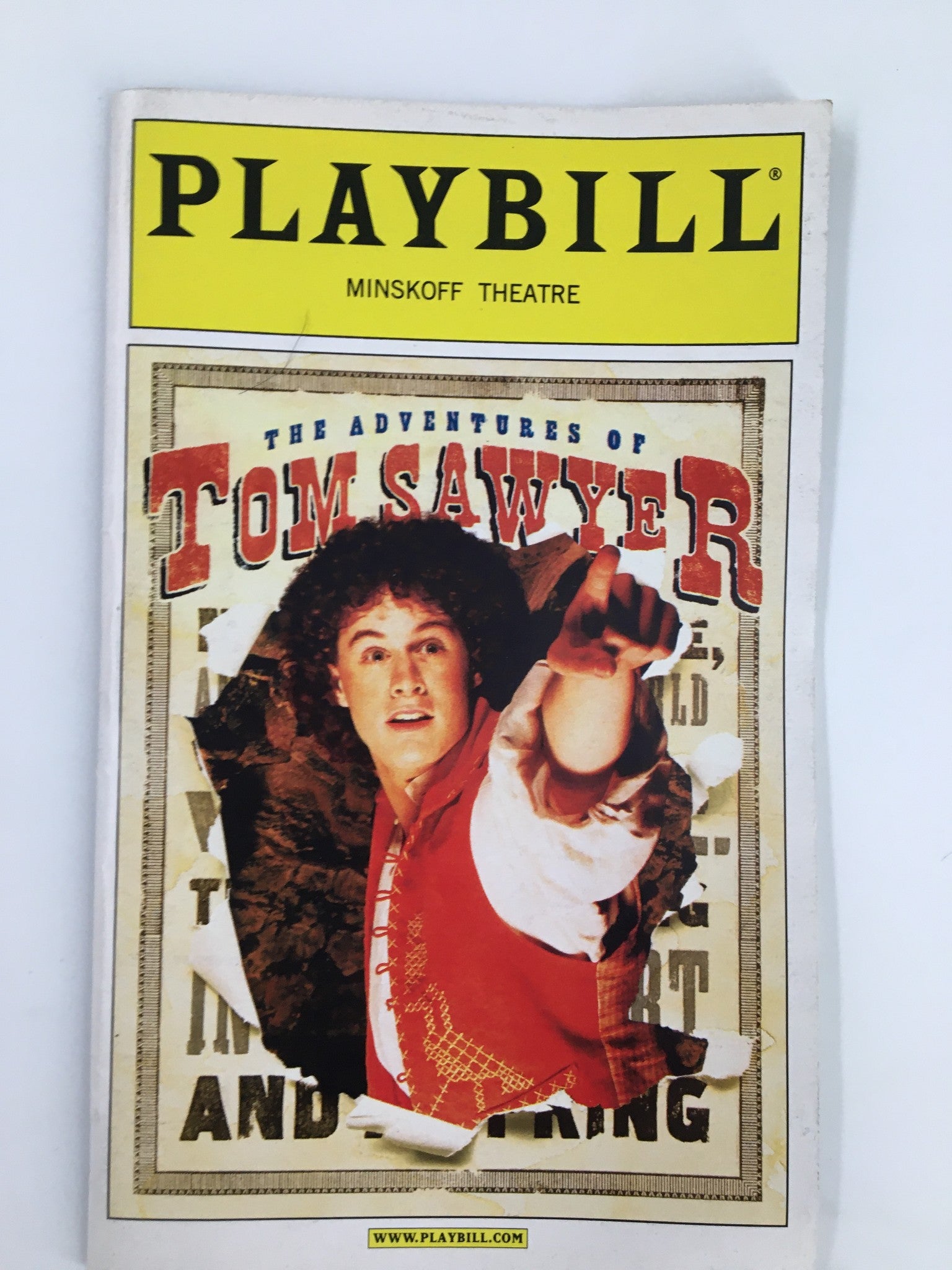 2001 Playbill Minskoff Theatre Joshua Park in The Adventures of Tom Sawyer