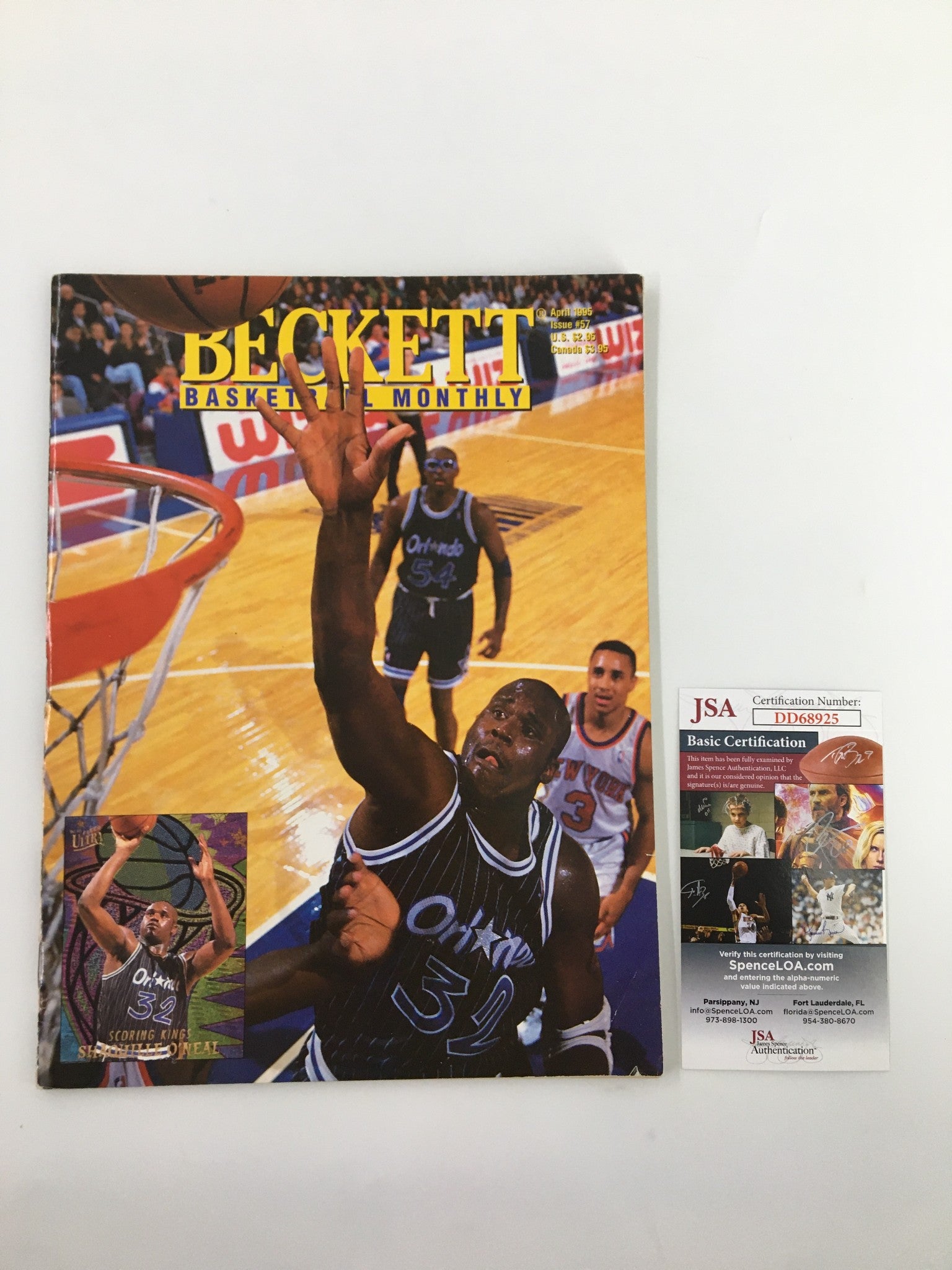 Wesley Person Beckett Basketball #57 April 1995 JSA Certified Autographed