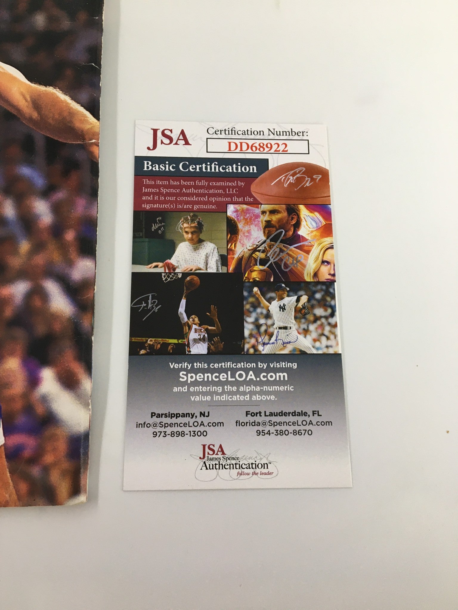 Dan Majerle Beckett Basketball #47 June 1994 JSA Certified Autographed