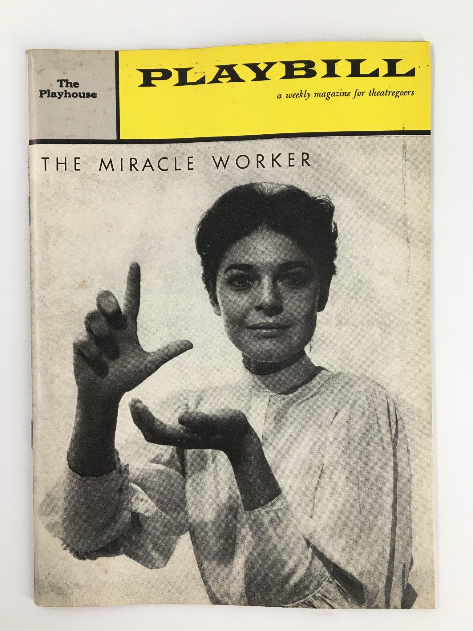 1960 Playbill The Playhouse Anne Bancroft, Patty Duke in The Miracle Worker