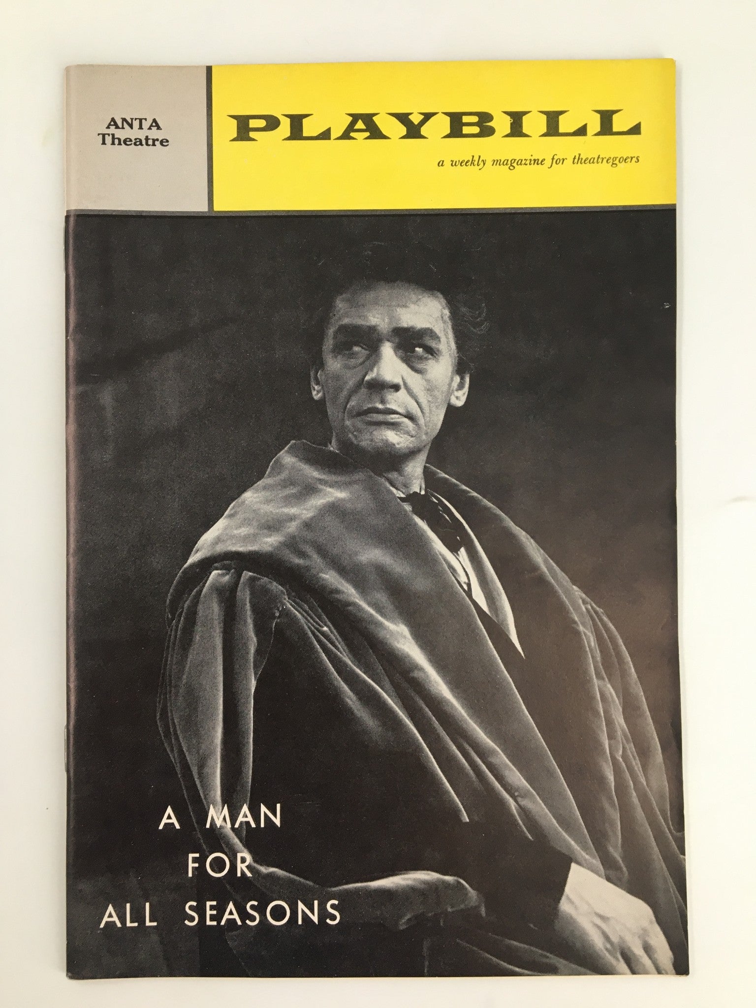 1962 Playbill Anta Theatre Paul Scofield, Thomas Gomez in A Man For All Seasons