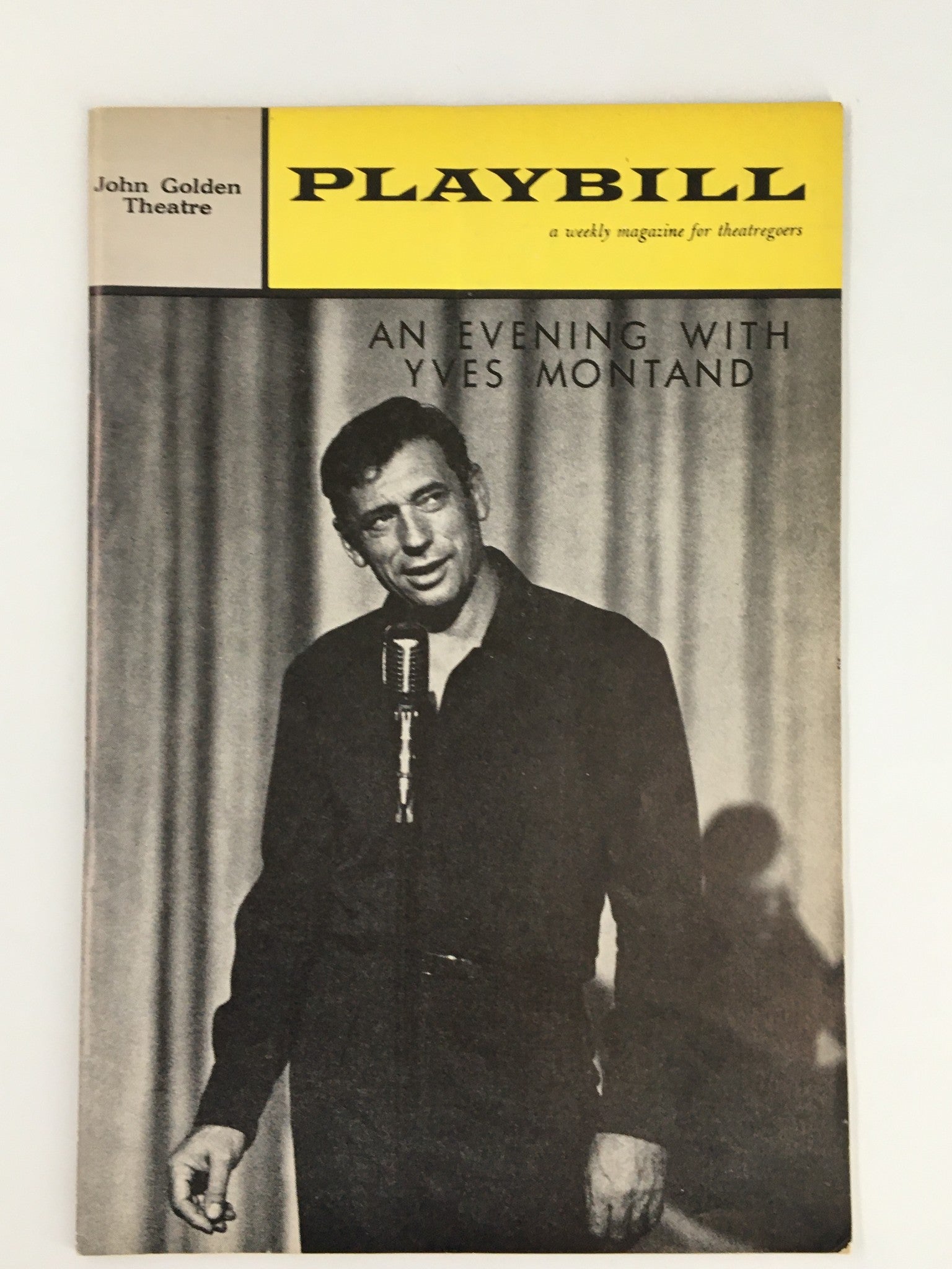 1961 Playbill John Golden Theatre An Evening with Yves Montand