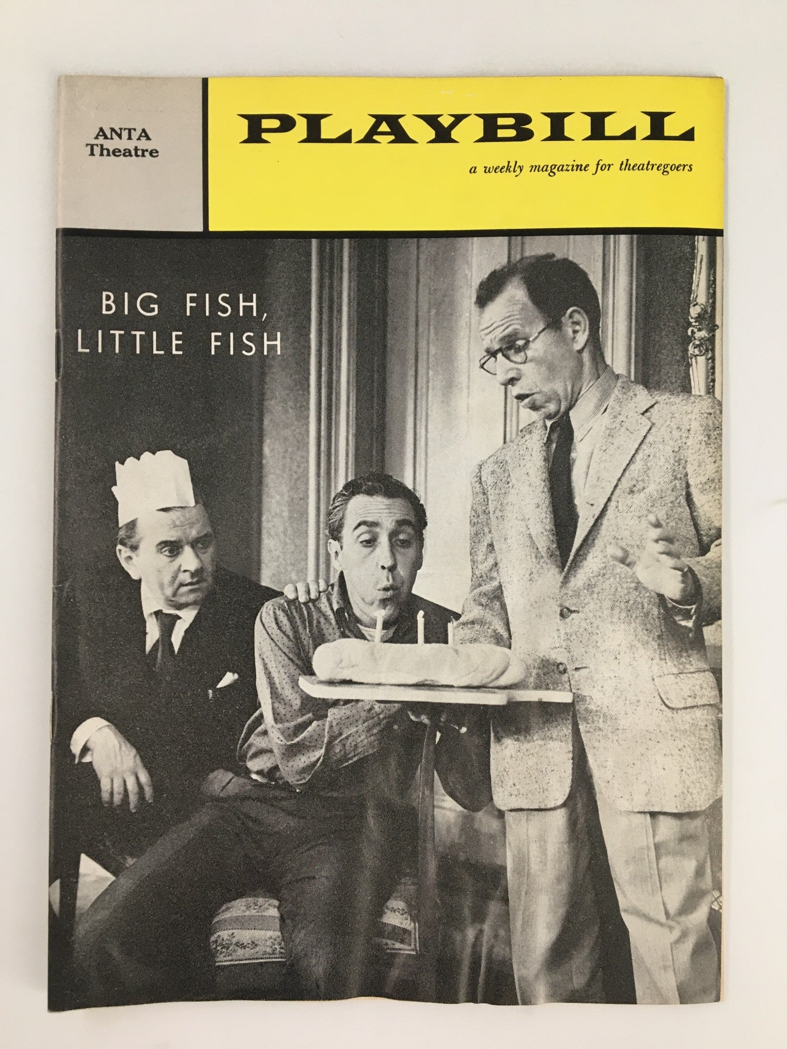 1961 Playbill Anta Theatre Hume Cronyn in Big Fish, Little Fish