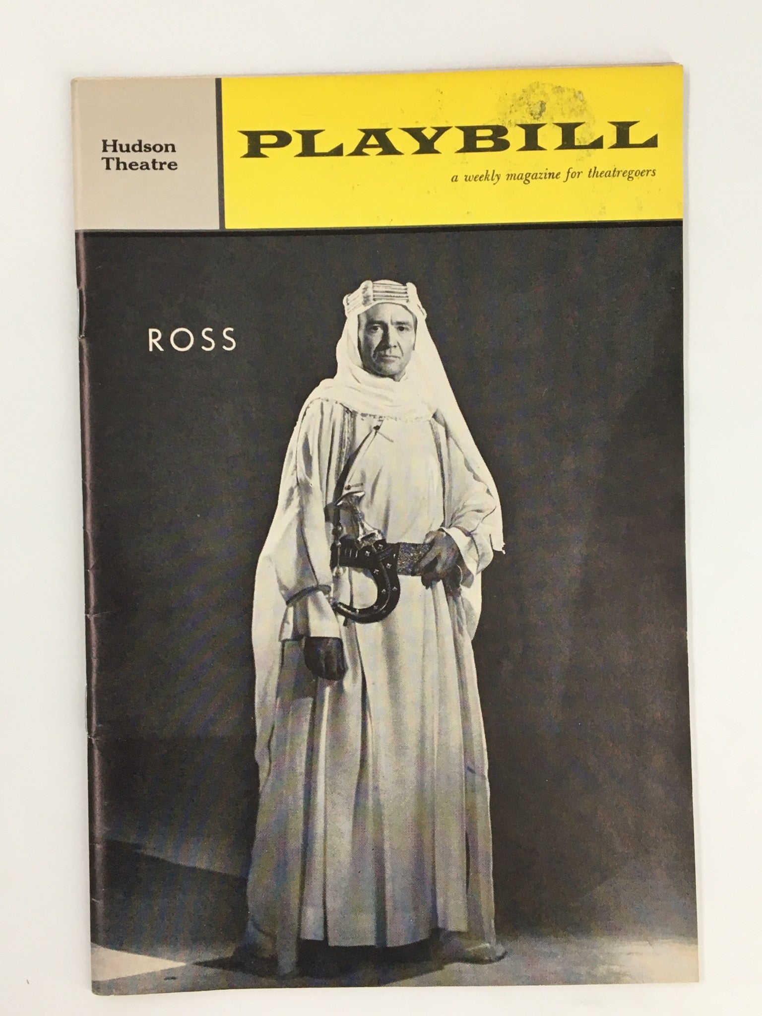 1962 Playbill Hudson Theatre John Mills, John Williams in Ross