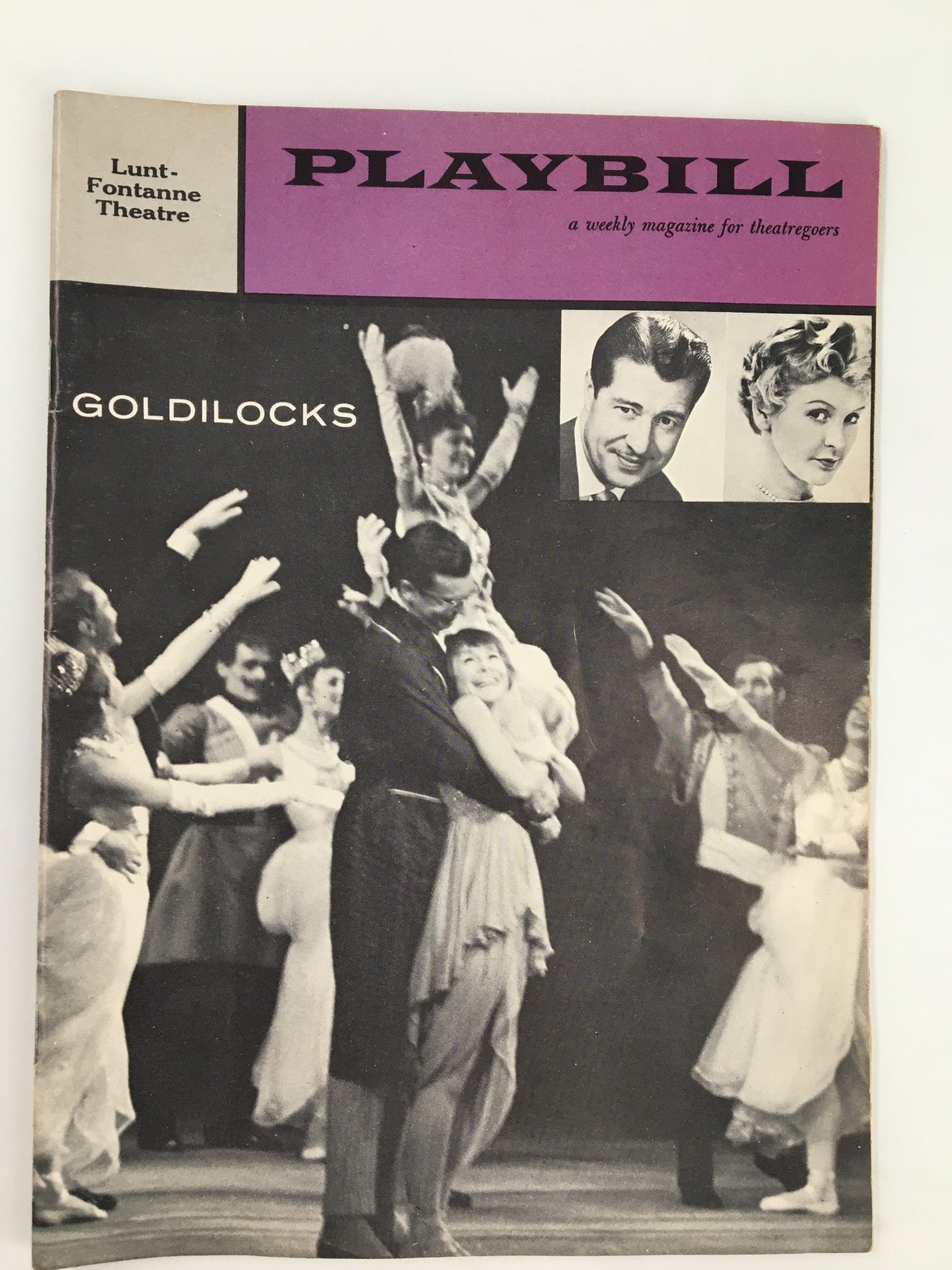 1958 Playbill Lunt-Fontanne Theatre Don Ameche, Elaine Stritch in Goldilocks