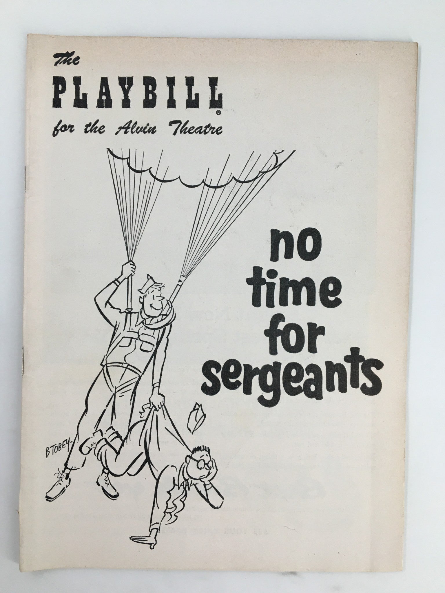 1956 Playbill Alvin Theatre Don Knotts in No Time For Sergeants by Ira Levin