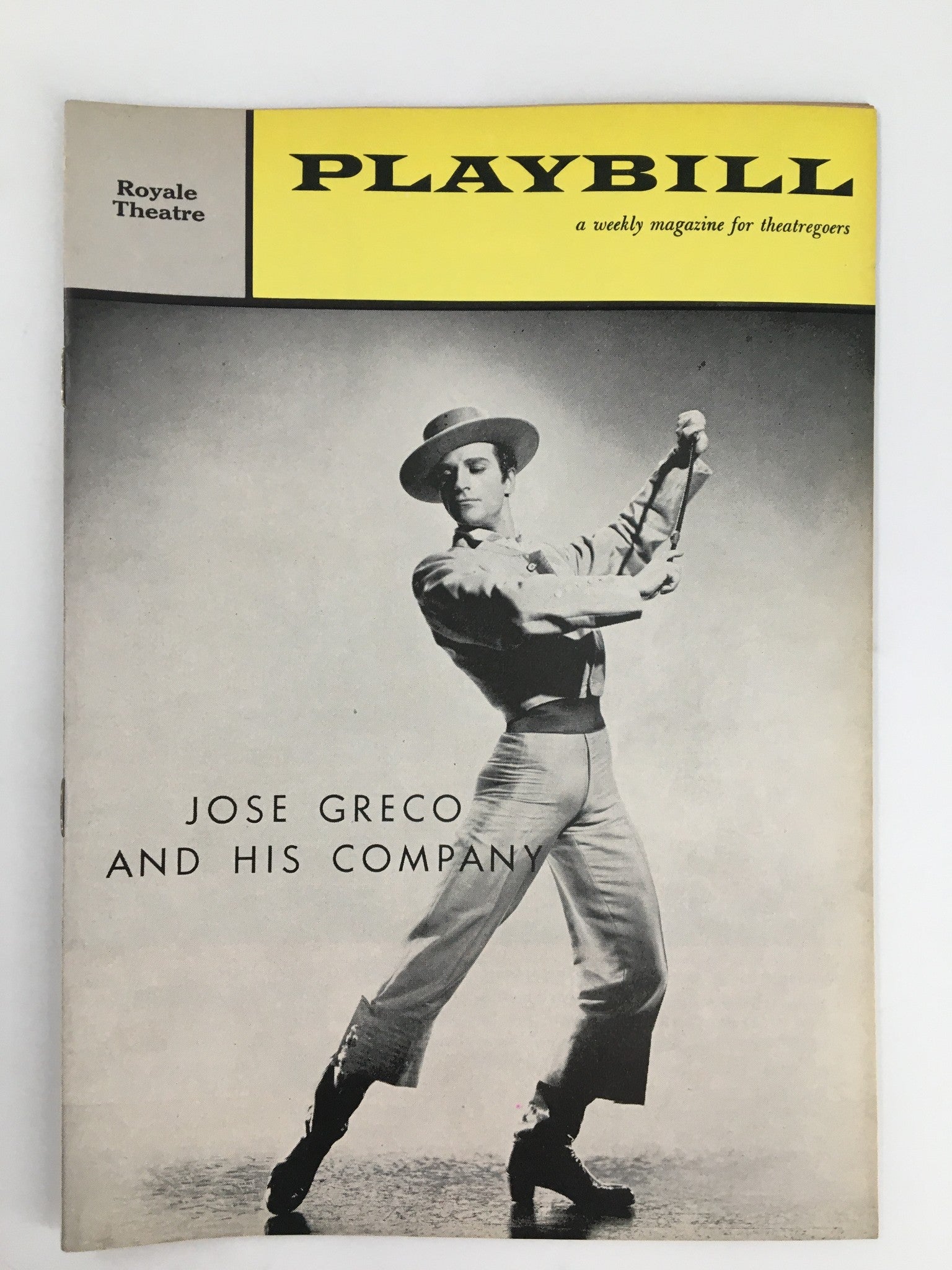 1961 Playbill Royale Theatre Jose Greco and His Company Lola De Ronda