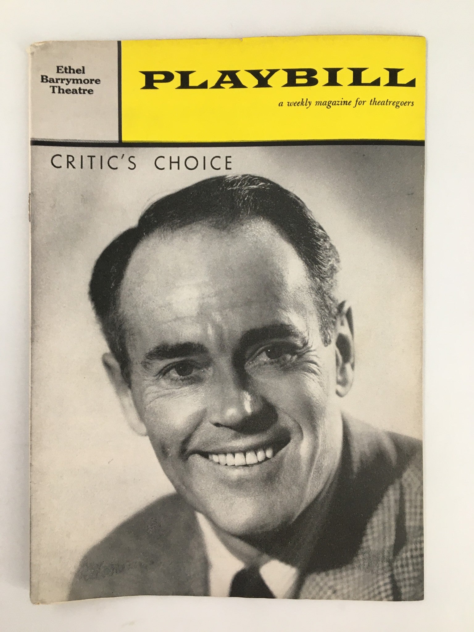 1960 Playbill Ethel Barrymore Theatre Henry Fonda in Critic's Choice