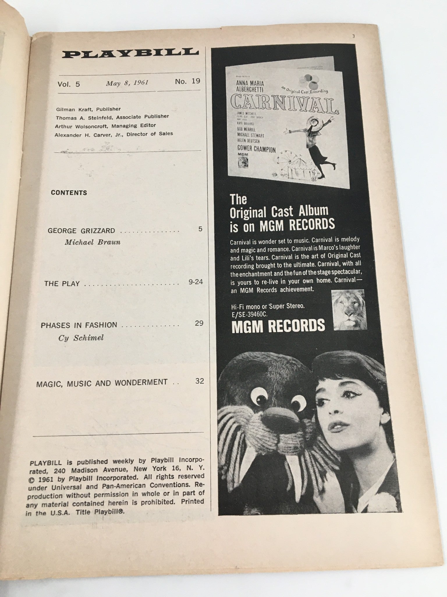 1960 Playbill Ethel Barrymore Theatre Henry Fonda in Critic's Choice