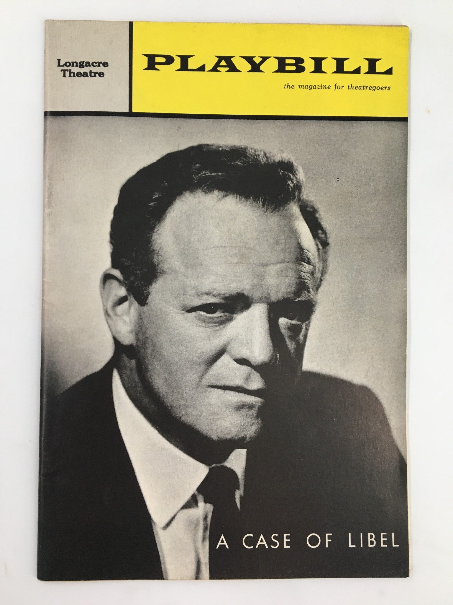 1963 Playbill Longacre Theatre Van Heflin, Larry Gates in A Case of Libel