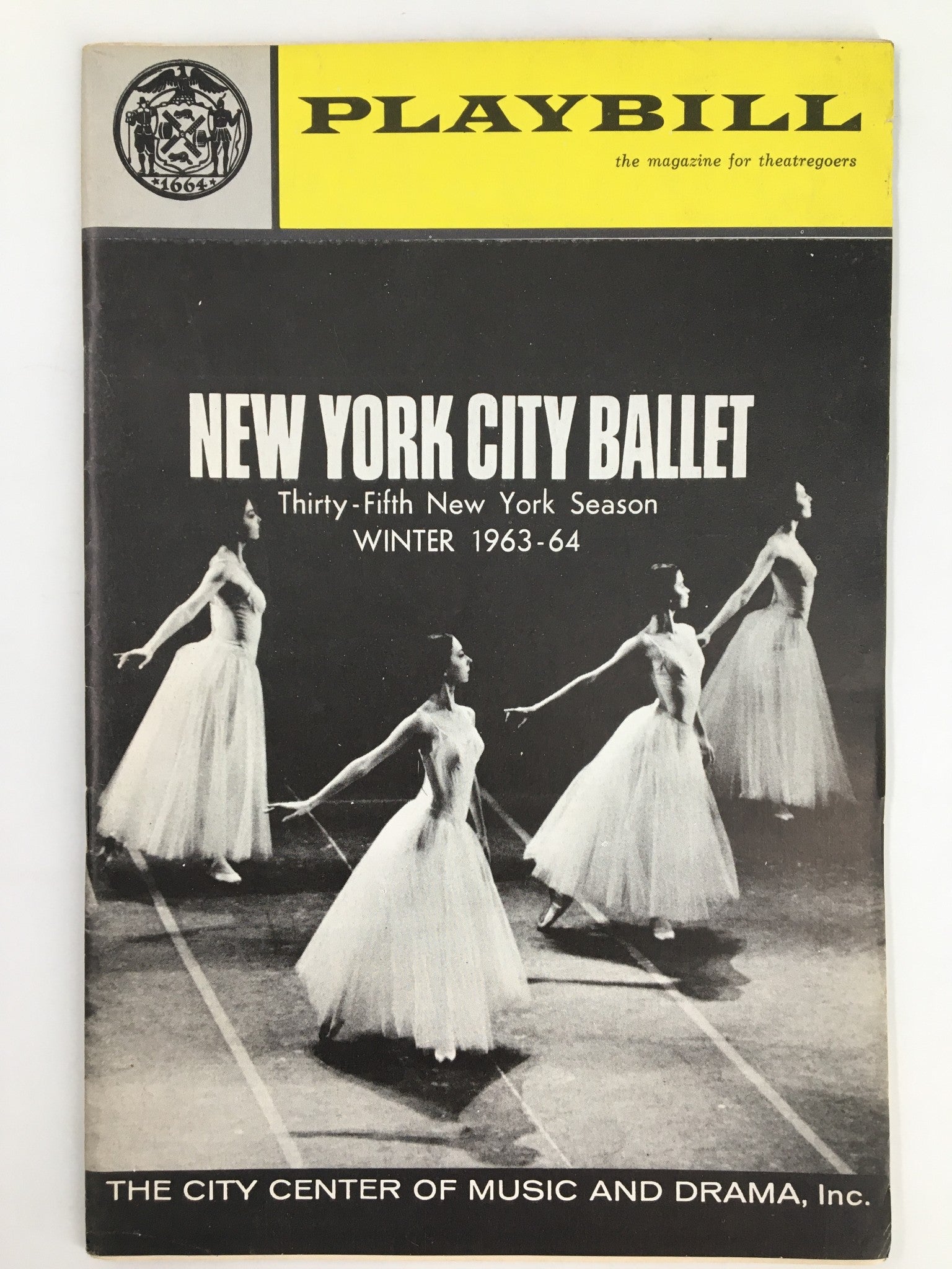 1963 Playbill New York City Ballet Company The City Center of Music and Drama