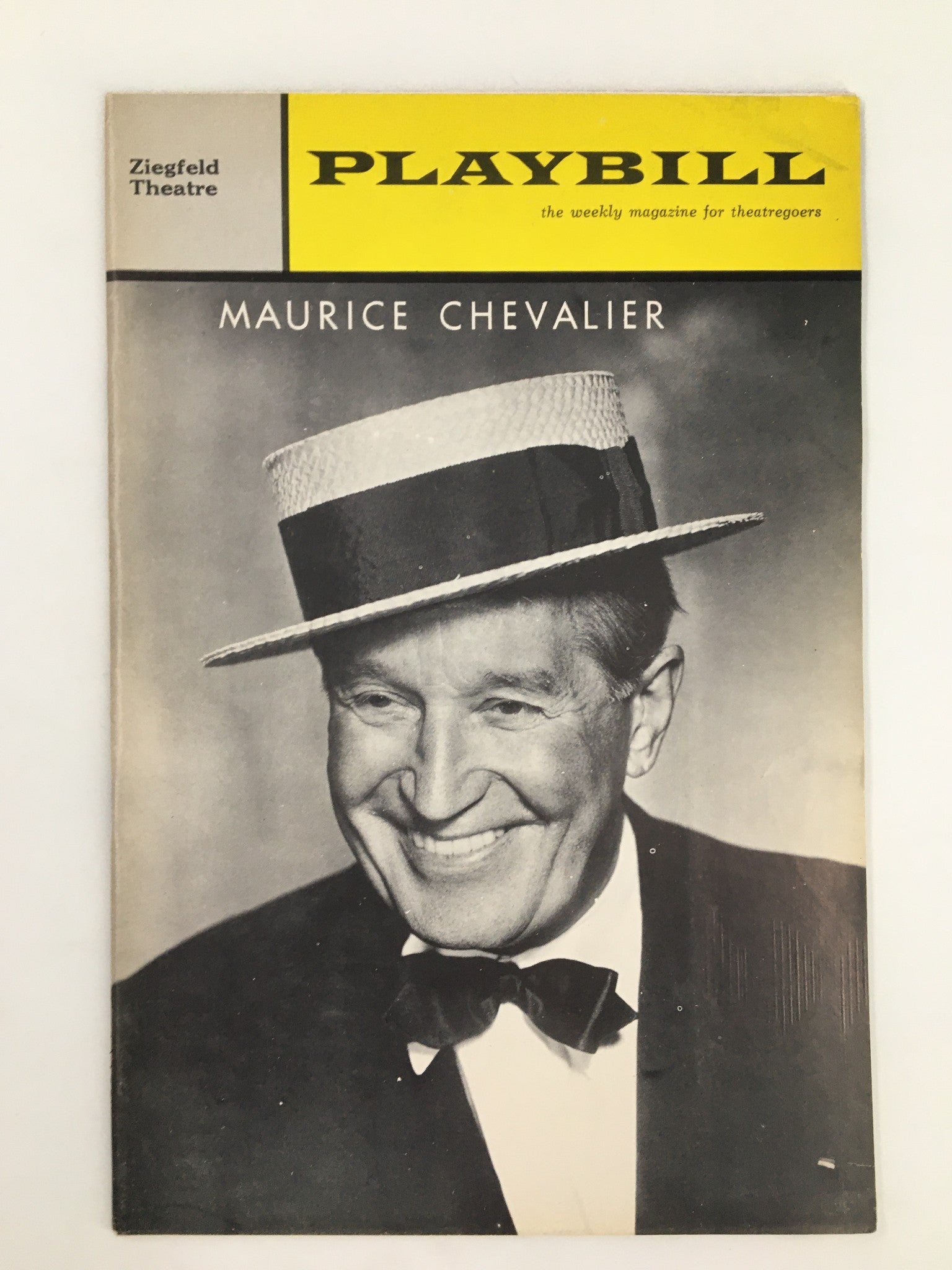 1963 Playbill Ziegfeld Theatre Maurice Chevalier and Fred Stamer at the Piano