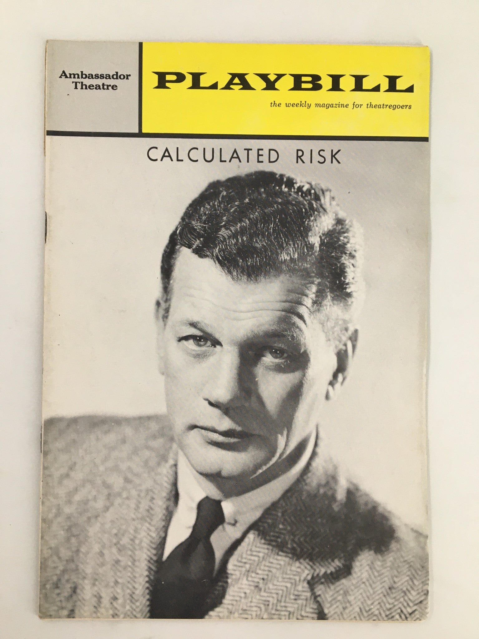 1963 Playbill Ambassador Theatre Joseph Cotten in Calculated Risk