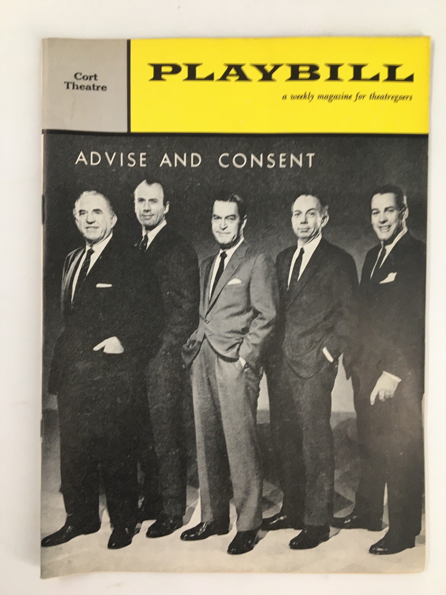 1961 Playbill Cort Theatre Ed Begley, Henry Jones in Advise and Consent