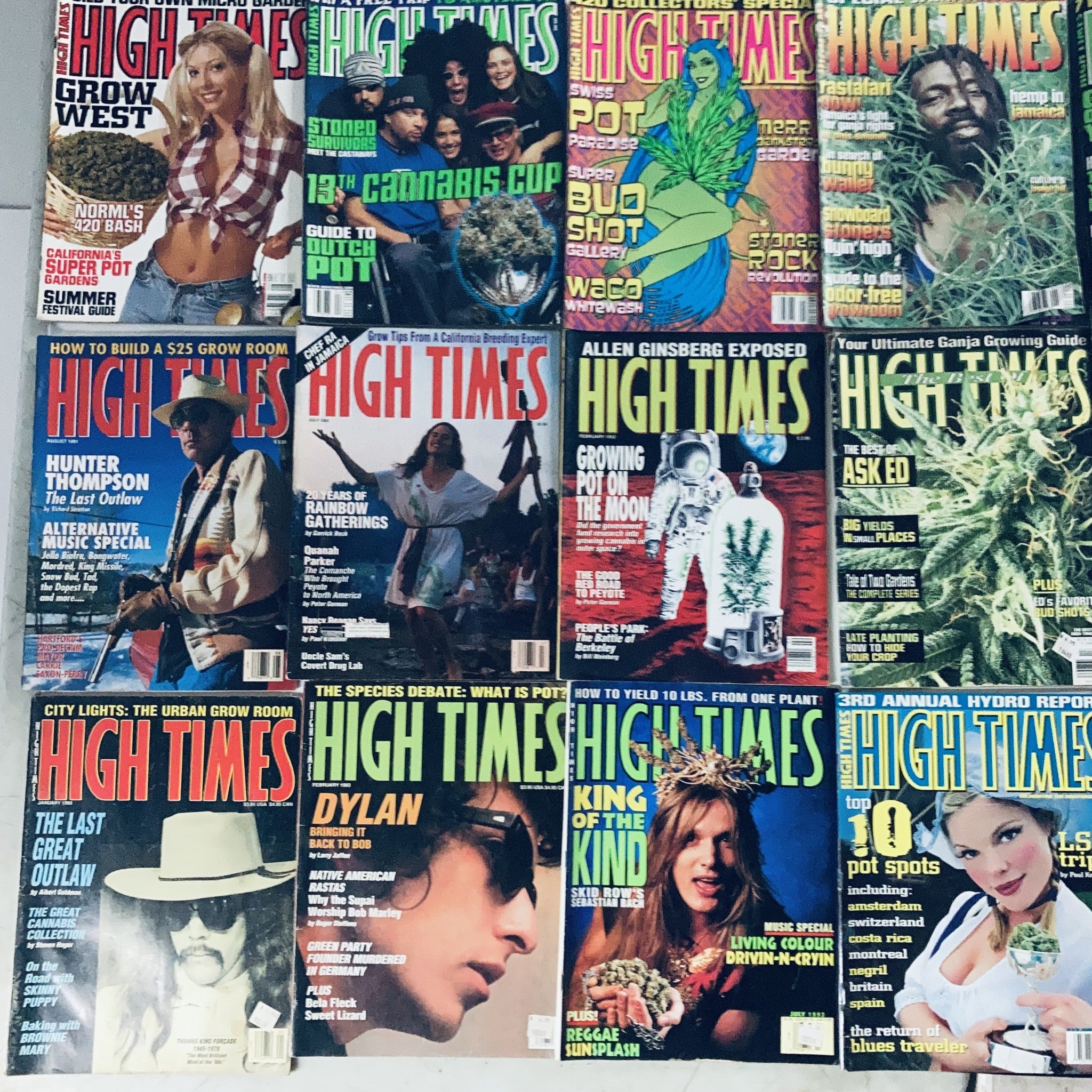 Lot of 53 90s and Early 2000-2007 High Times Magazine