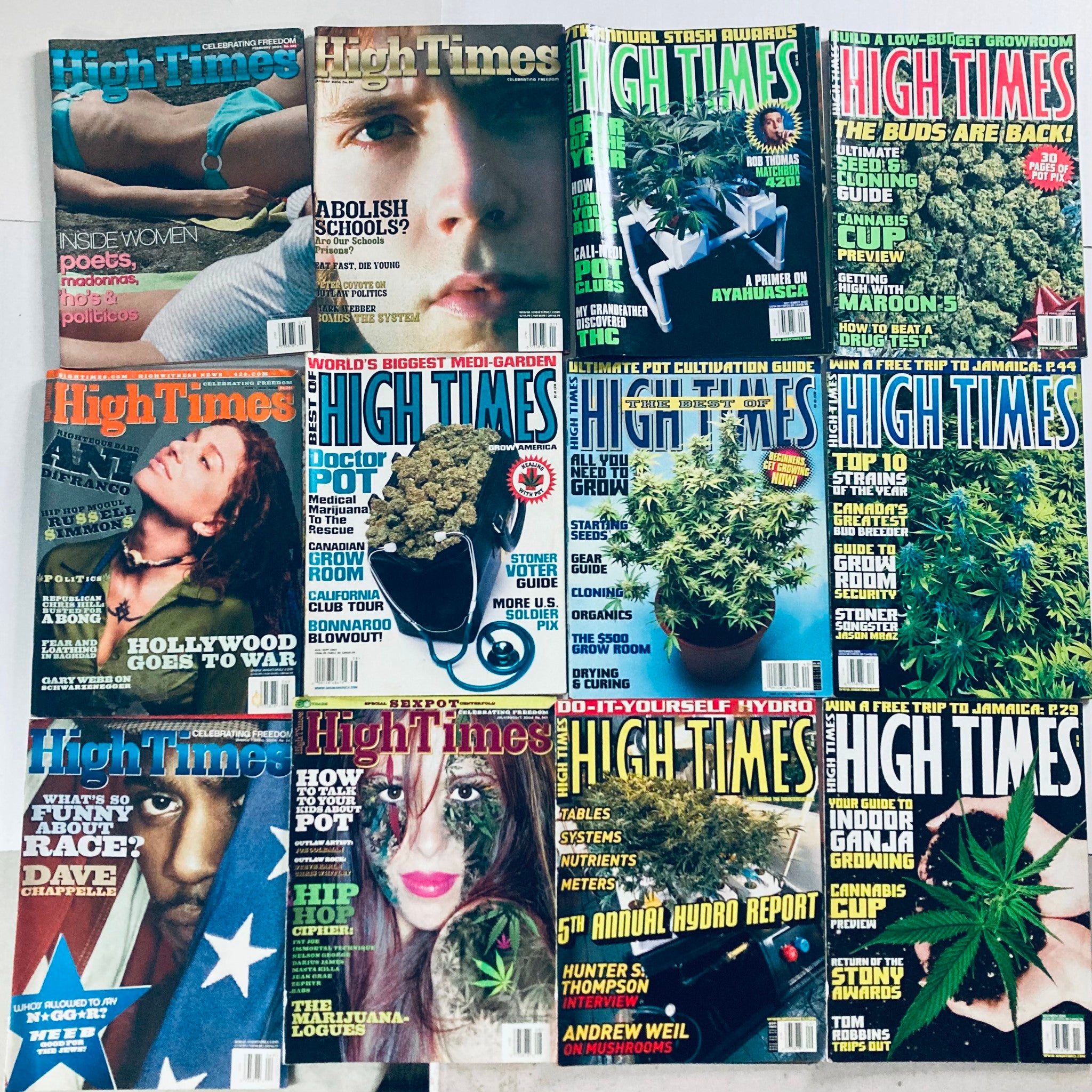 Lot of 53 90s and Early 2000-2007 High Times Magazine