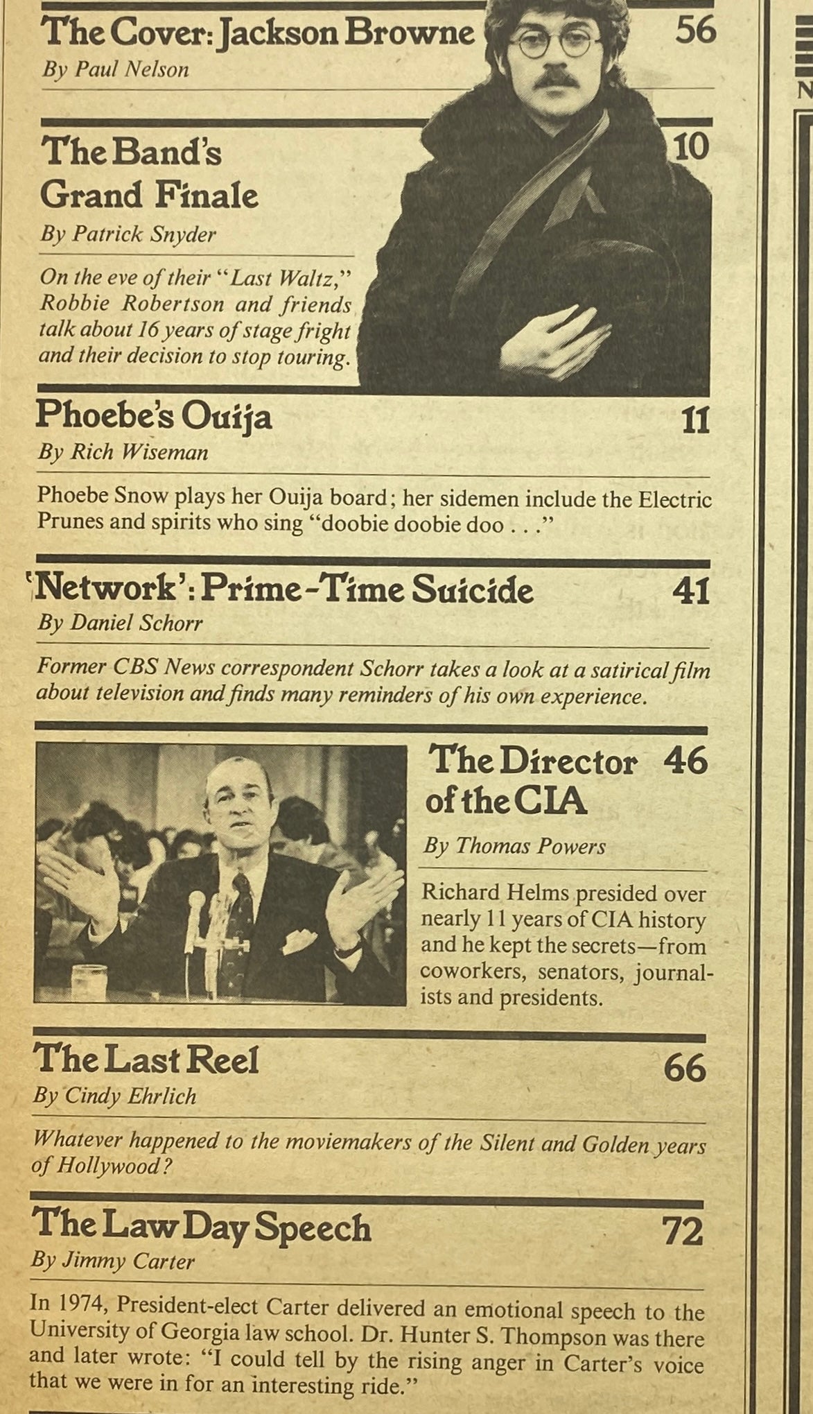 VTG Rollingstone Magazine December 16, 1976 Issue 228 featuring Jackson Browne with articles including The Band's Grand Finale and Phoebe's Ouija.