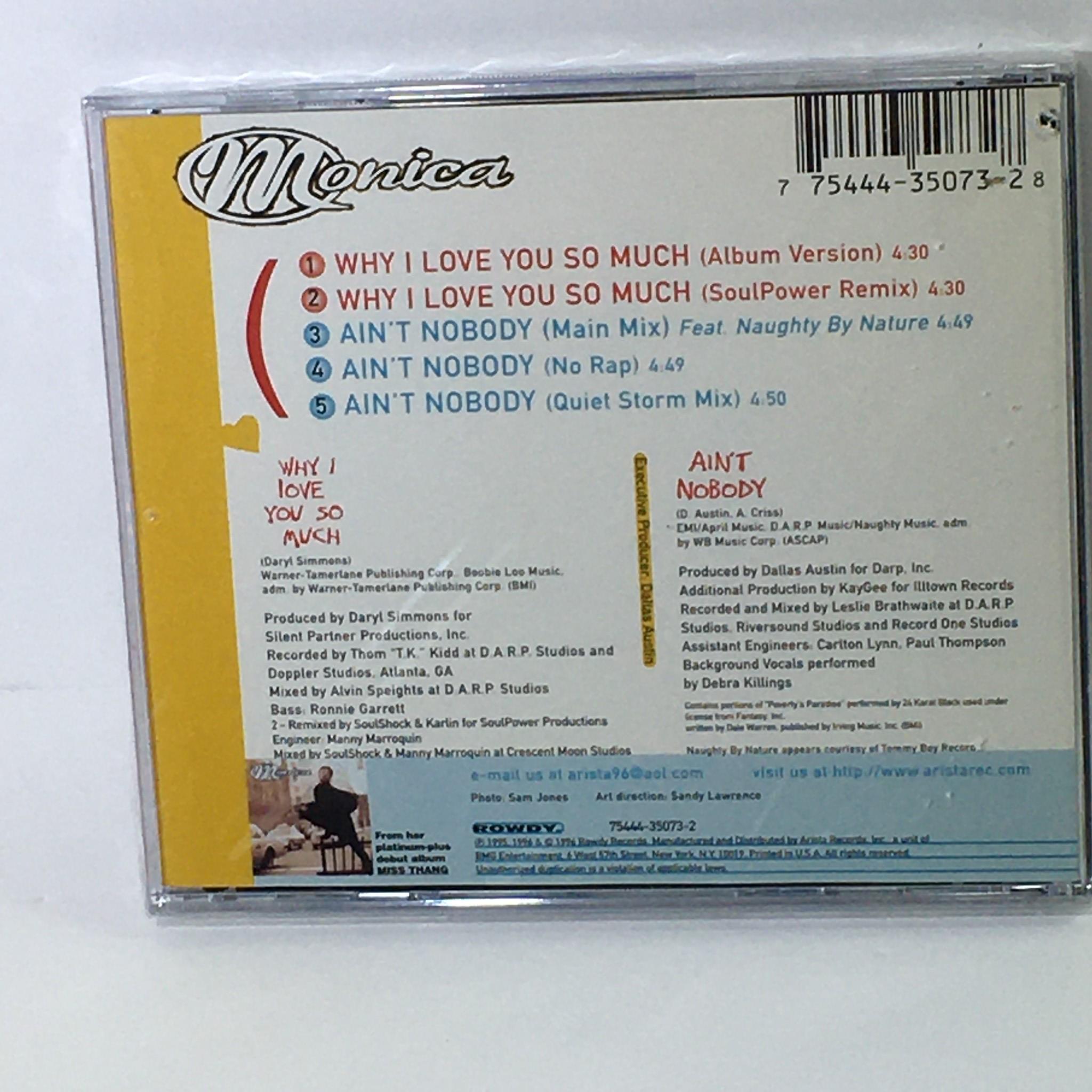 Why I Love You So Much/Aint Nobody by Monica Music Audio CD Factory Sealed